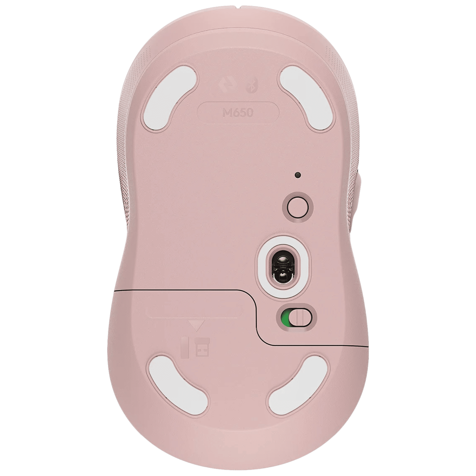 logitech Signature M650 Wireless Optical Performance Mouse with Customizable Buttons (4000 DPI Adjustable, Multi Device Connectivity, Rose) logitech Signature M650 Wireless Optical Performance Mouse with Customizable Buttons (4000 DPI Adjustable, Multi Device Connectivity, Rose)_7