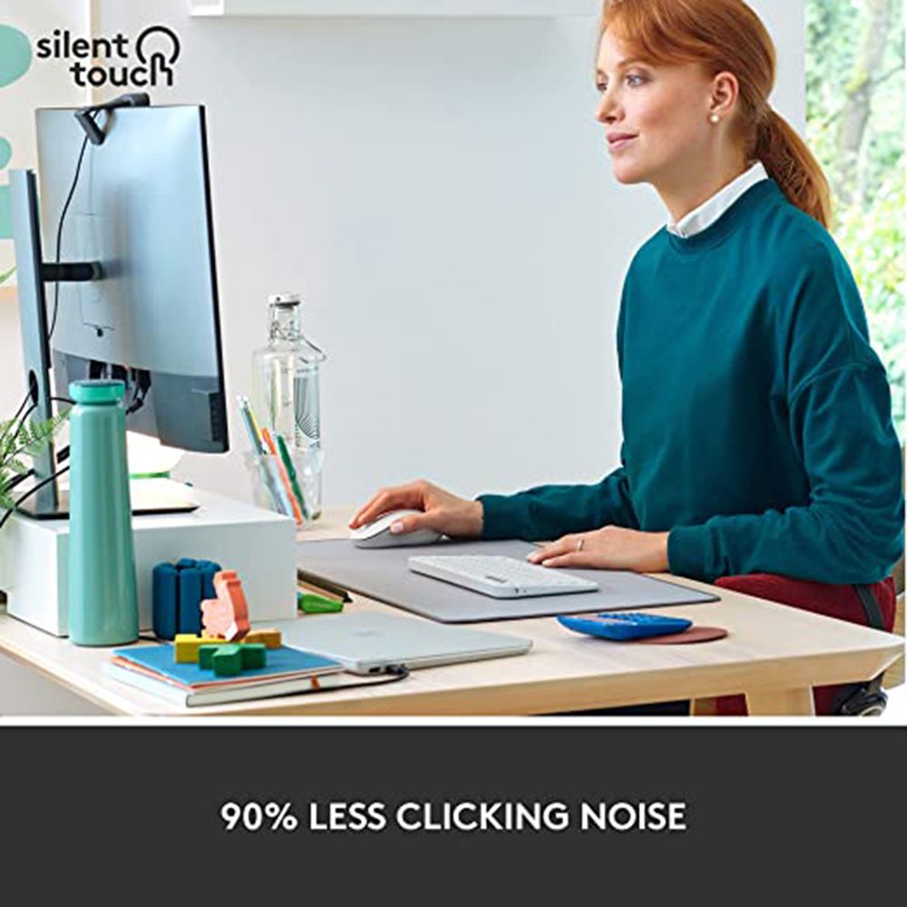 logitech Signature M650 Wireless Optical Performance Mouse with Customizable Buttons (4000 DPI Adjustable, Multi Device Connectivity, Off White)_8