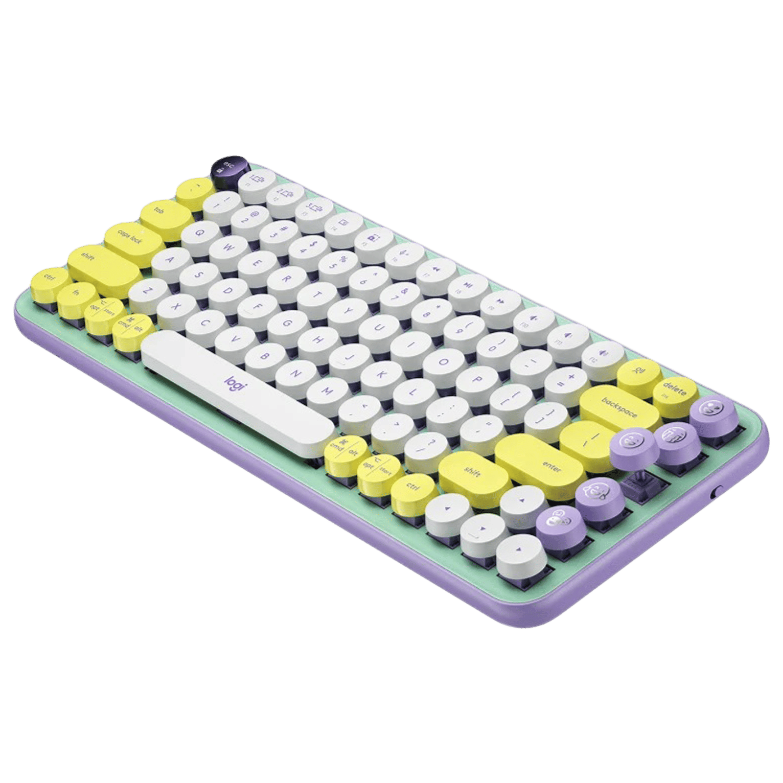 logitech POP Keys Bluetooth 5.1 Wireless Keyboard with Multi Device Connectivity (50 Million Keystrokes, Daydream)_4