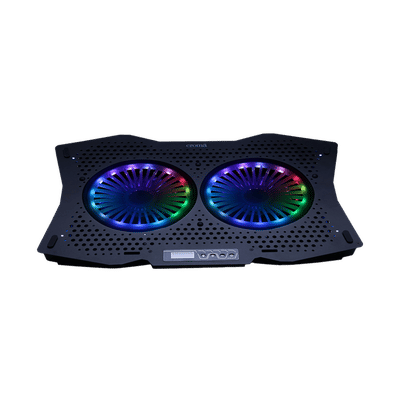 Croma DCX-AA4 Cooling Pad for Laptops upto 18 Inch (RGB LED, Black)