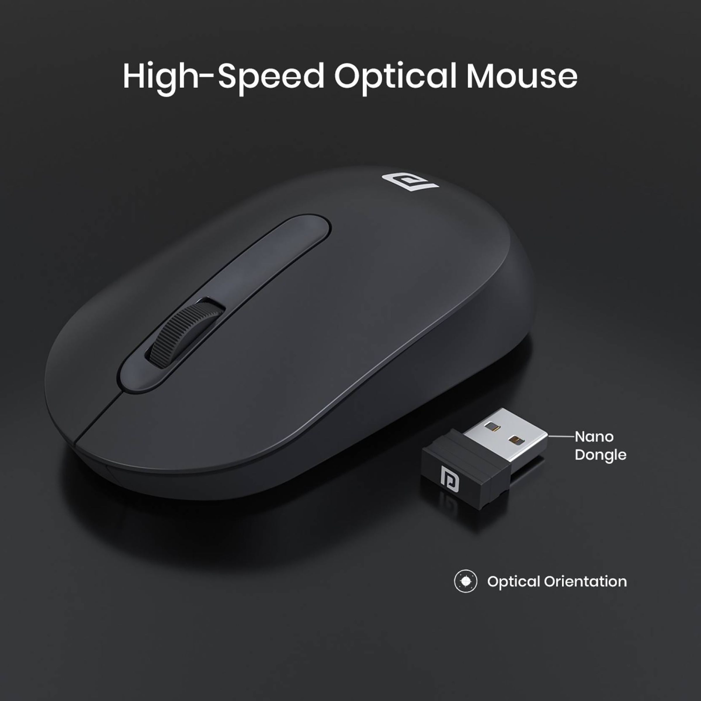 PORTRONICS Toad 13 Wireless Optical Mouse (1200 DPI, Contoured Design, Black) PORTRONICS Toad 13 Wireless Optical Mouse (1200 DPI, Contoured Design, Black)_9