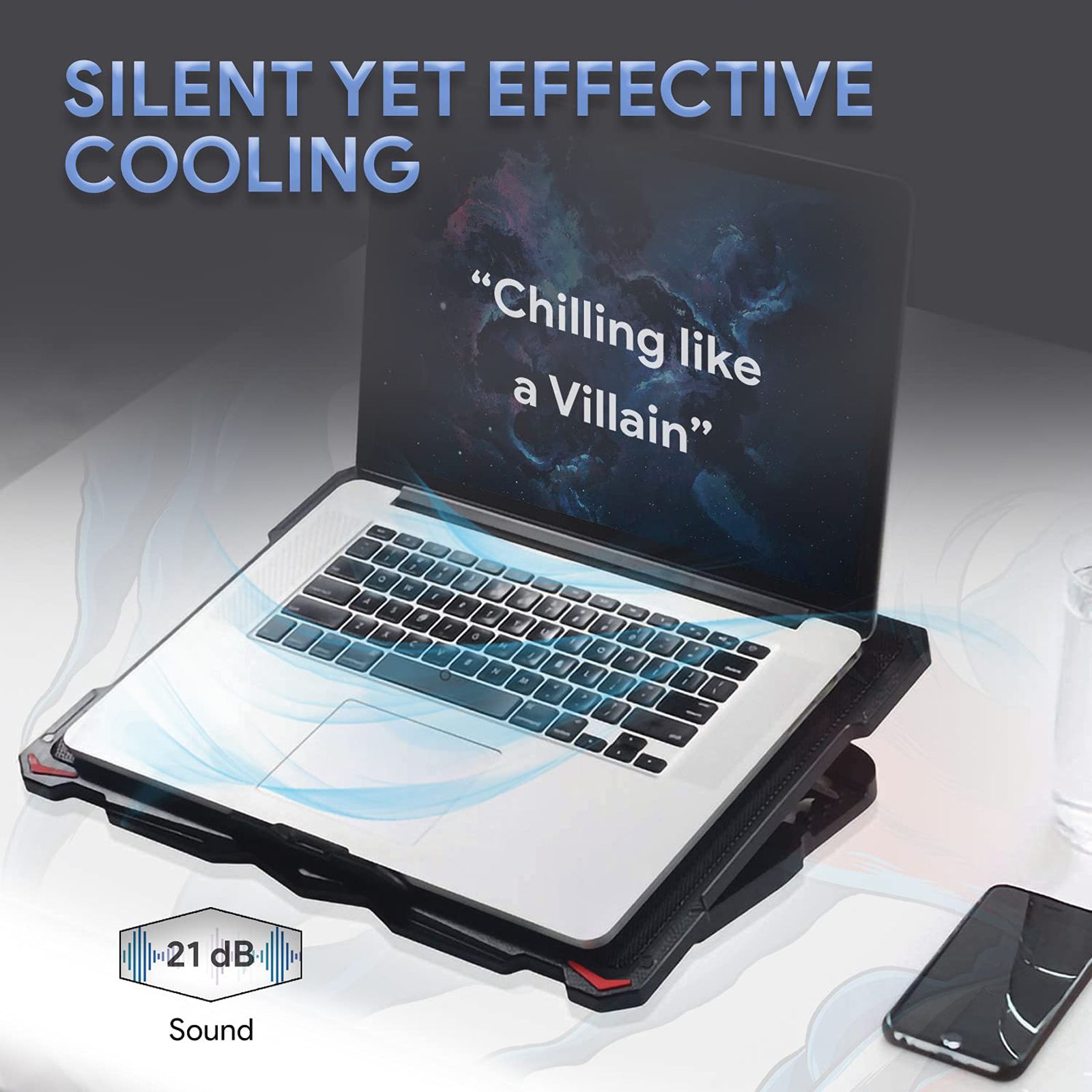 AMKETTE EvoFox Typhoon Stand with Cooling Fan for Laptops upto 17.3 inch (Silent Cooling System, 649BK, Black) AMKETTE EvoFox Typhoon Stand with Cooling Fan for Laptops upto 17.3 inch (Silent Cooling System, 649BK, Black)_10