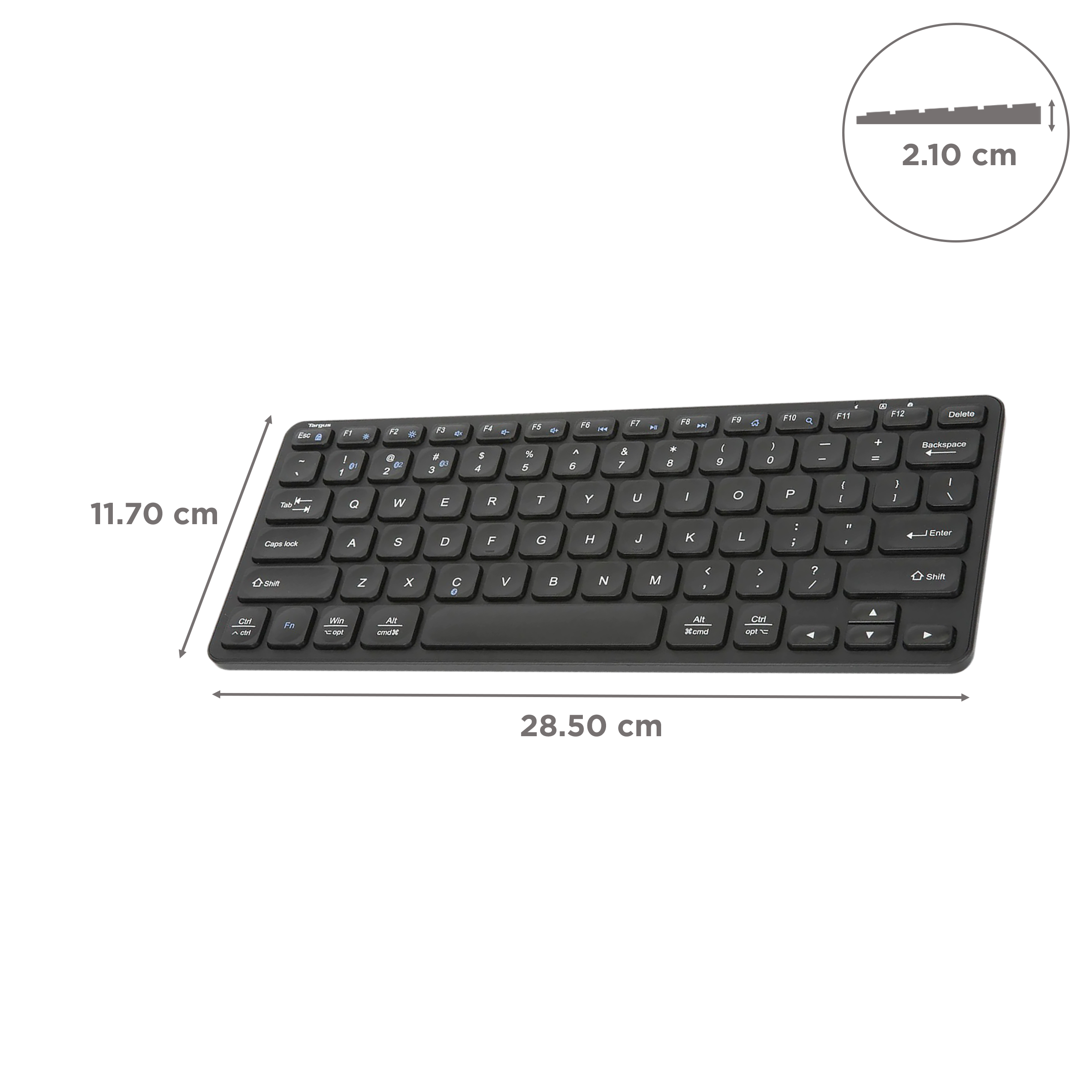 Targus Bluetooth 5.1 Wireless Performance Keyboard with Multi Device Connectivity (DefenseGuard Antimicrobial Protection, Black)_3