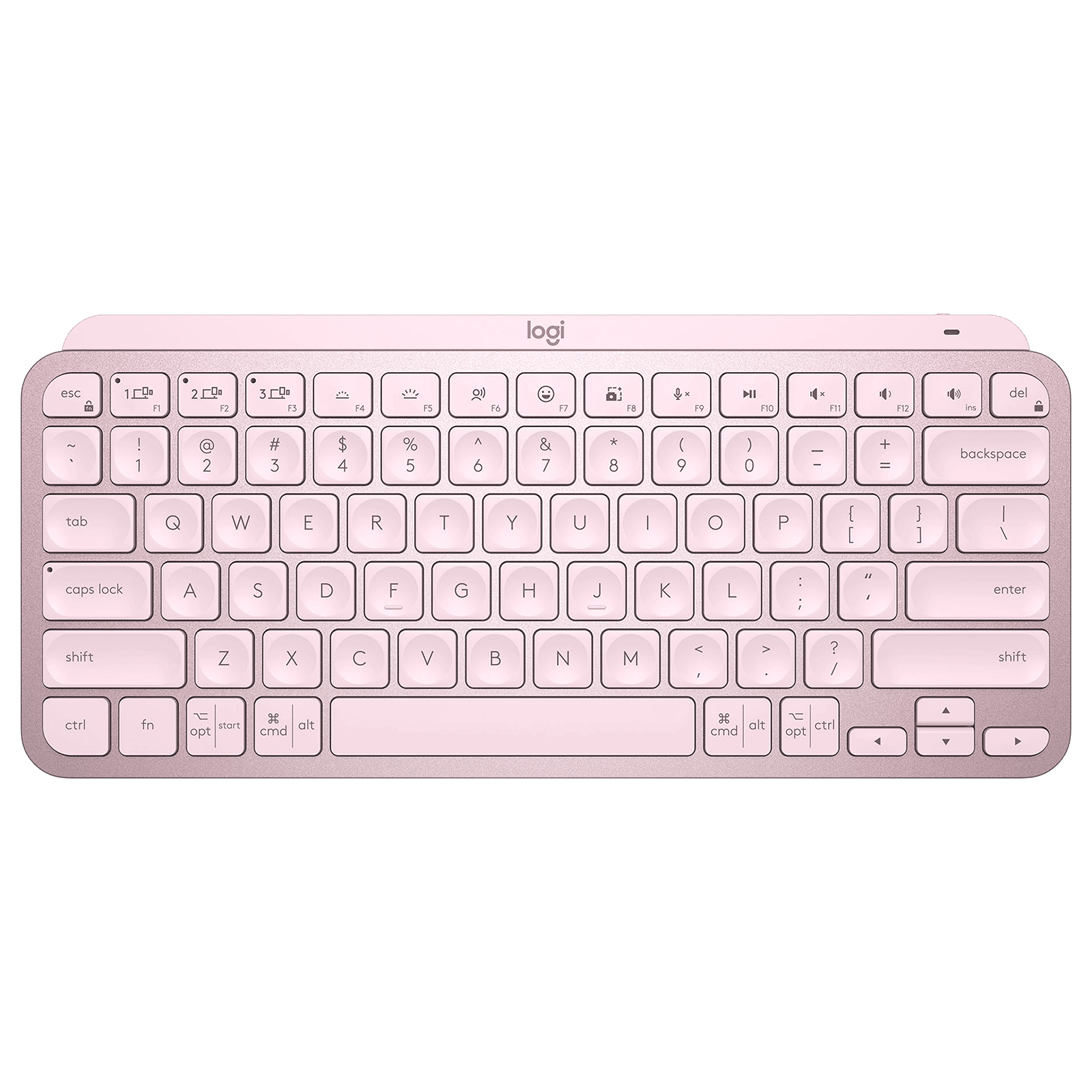 logitech MX Keys Mini Rechargeable Bluetooth Wireless Keyboard with Multi Device Connectivity (Ambient Light Sensors, Rose) logitech MX Keys Mini Rechargeable Bluetooth Wireless Keyboard with Multi Device Connectivity (Ambient Light Sensors, Rose)_1