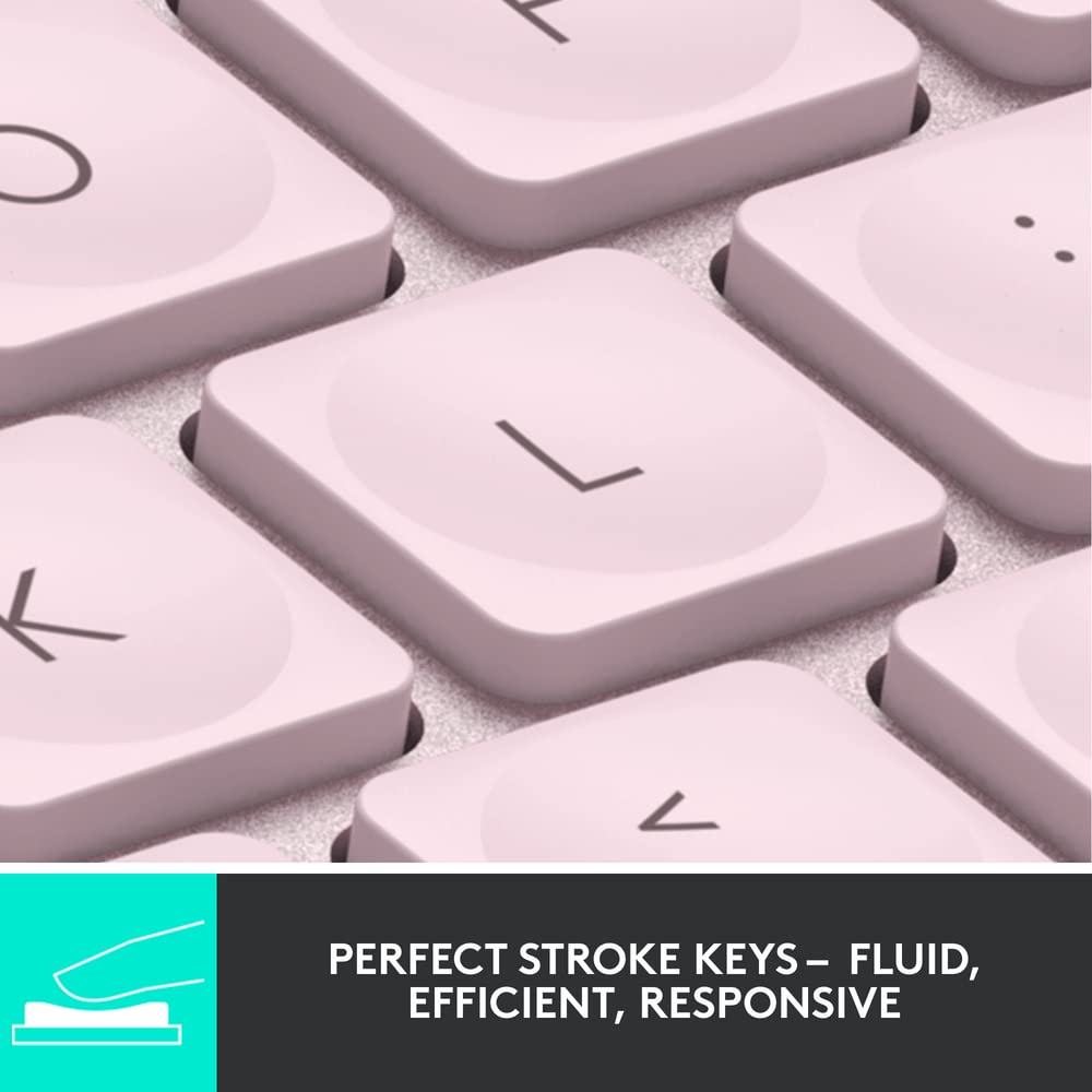 logitech MX Keys Mini Rechargeable Bluetooth Wireless Keyboard with Multi Device Connectivity (Ambient Light Sensors, Rose) logitech MX Keys Mini Rechargeable Bluetooth Wireless Keyboard with Multi Device Connectivity (Ambient Light Sensors, Rose)_11