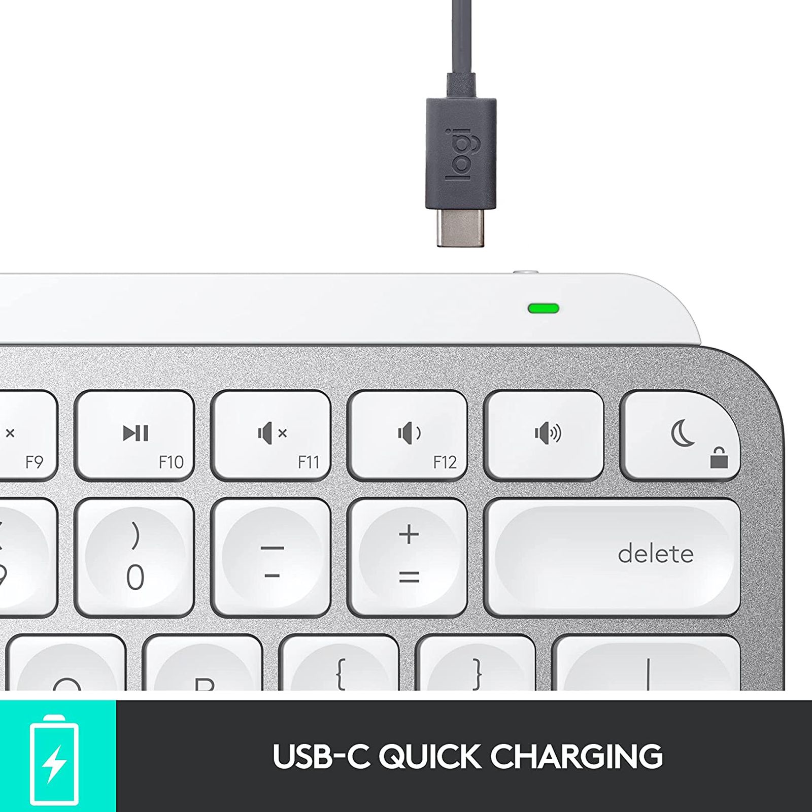 logitech MX Keys Mini Rechargeable Bluetooth Wireless Keyboard with Multi Device Connectivity (Ambient Light Sensors, Pale Grey)_17
