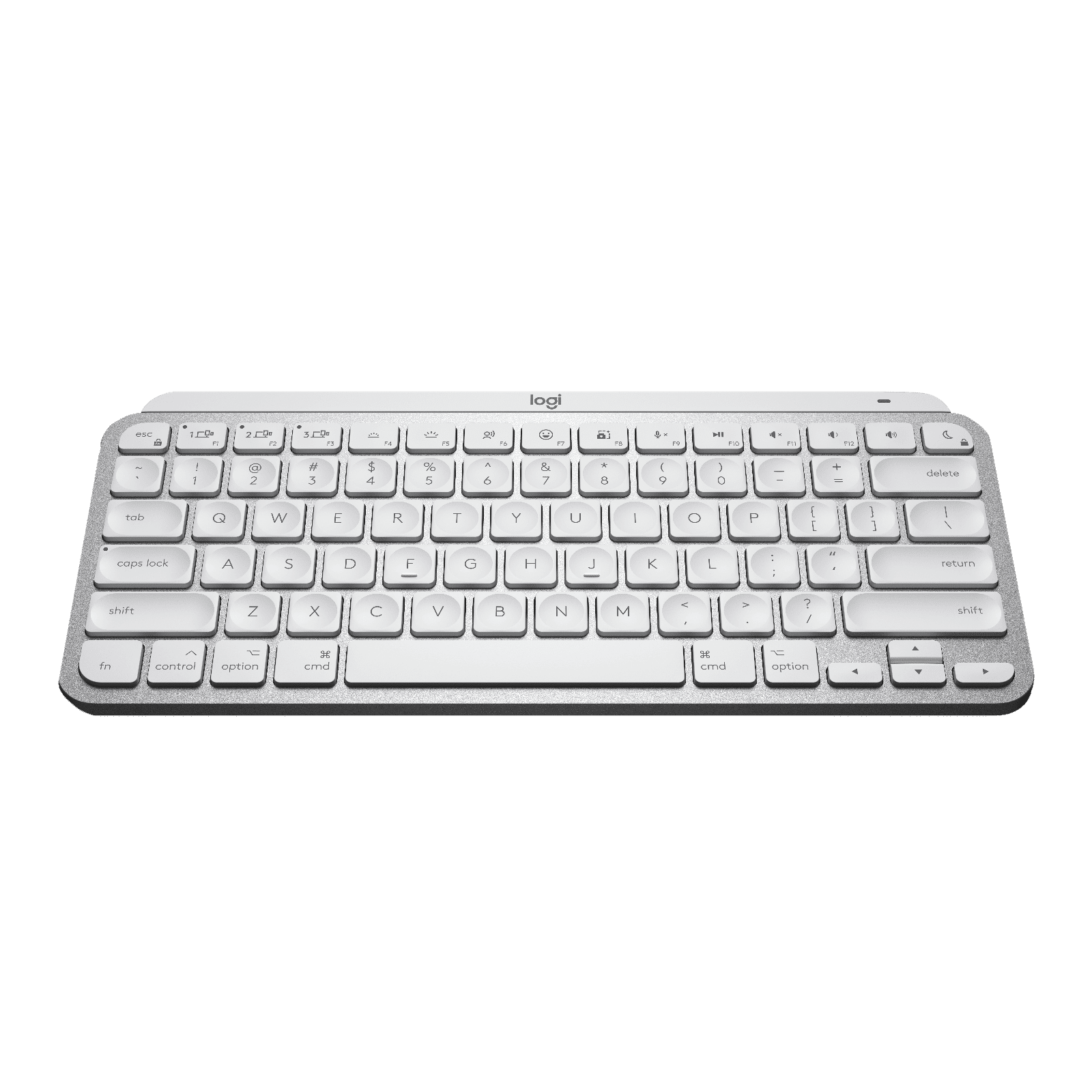 logitech MX Keys Mini Rechargeable Bluetooth Wireless Keyboard with Multi Device Connectivity (Ambient Light Sensors, Pale Grey)_4