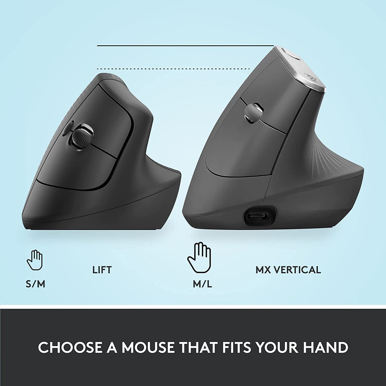 logitech Lift Wireless Optical Vertical Mouse with Thumb Rest (4000 DPI Adjustable, Whisper Quiet Clicks, Graphite) logitech Lift Wireless Optical Vertical Mouse with Thumb Rest (4000 DPI Adjustable, Whisper Quiet Clicks, Graphite)_12
