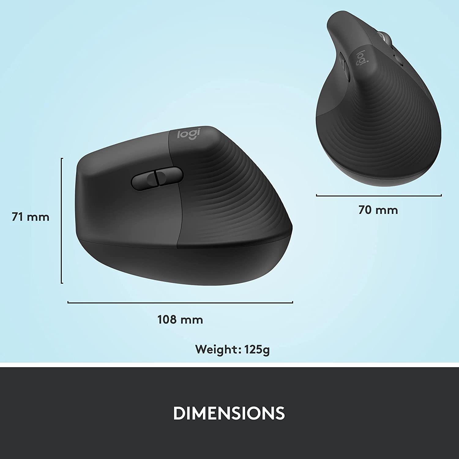 logitech Lift Wireless Optical Vertical Mouse with Thumb Rest (4000 DPI Adjustable, Whisper Quiet Clicks, Graphite) logitech Lift Wireless Optical Vertical Mouse with Thumb Rest (4000 DPI Adjustable, Whisper Quiet Clicks, Graphite)_13
