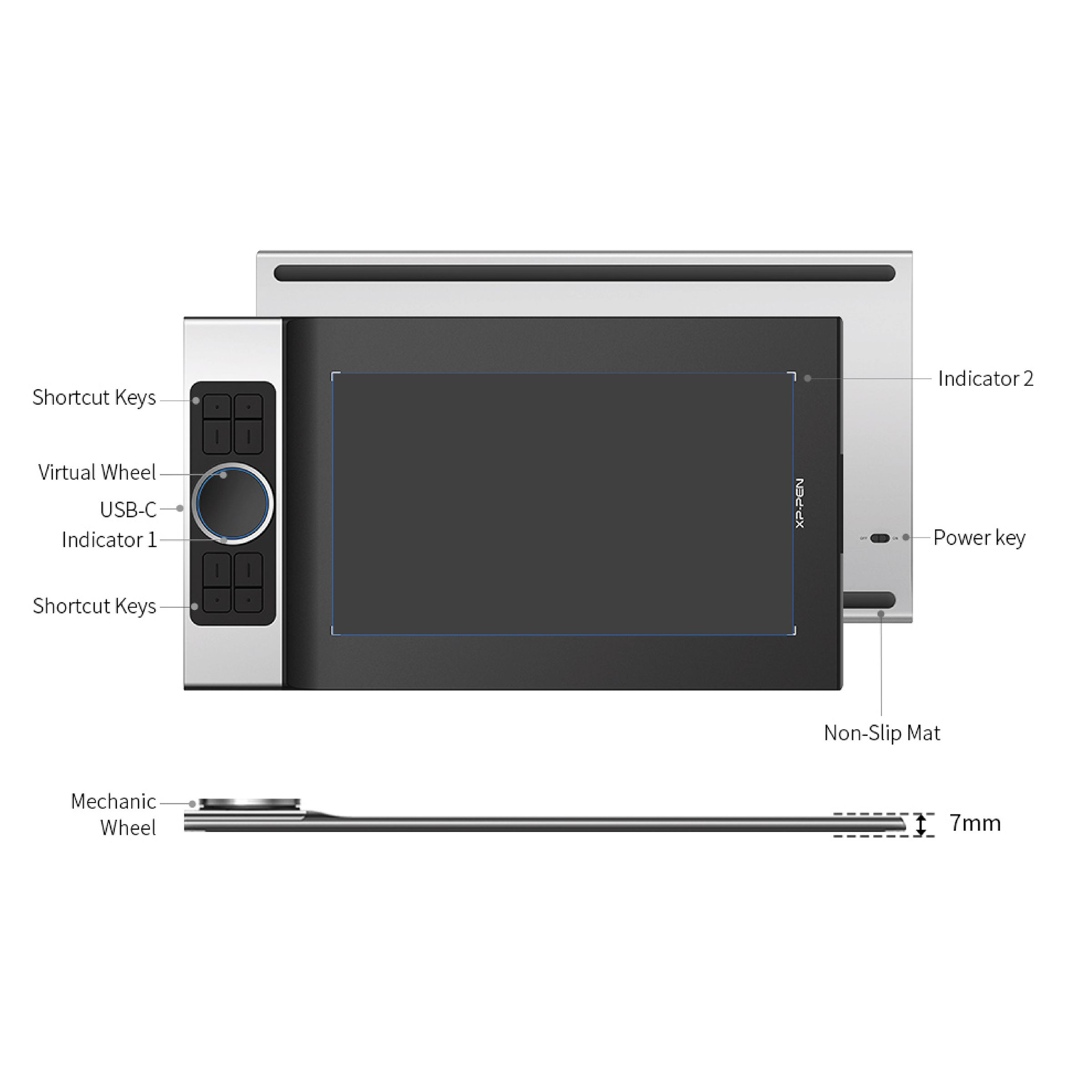 XP pen Deco Pro MW Graphics Tablet XP pen Stylus (12.53 Inch, Black)_5