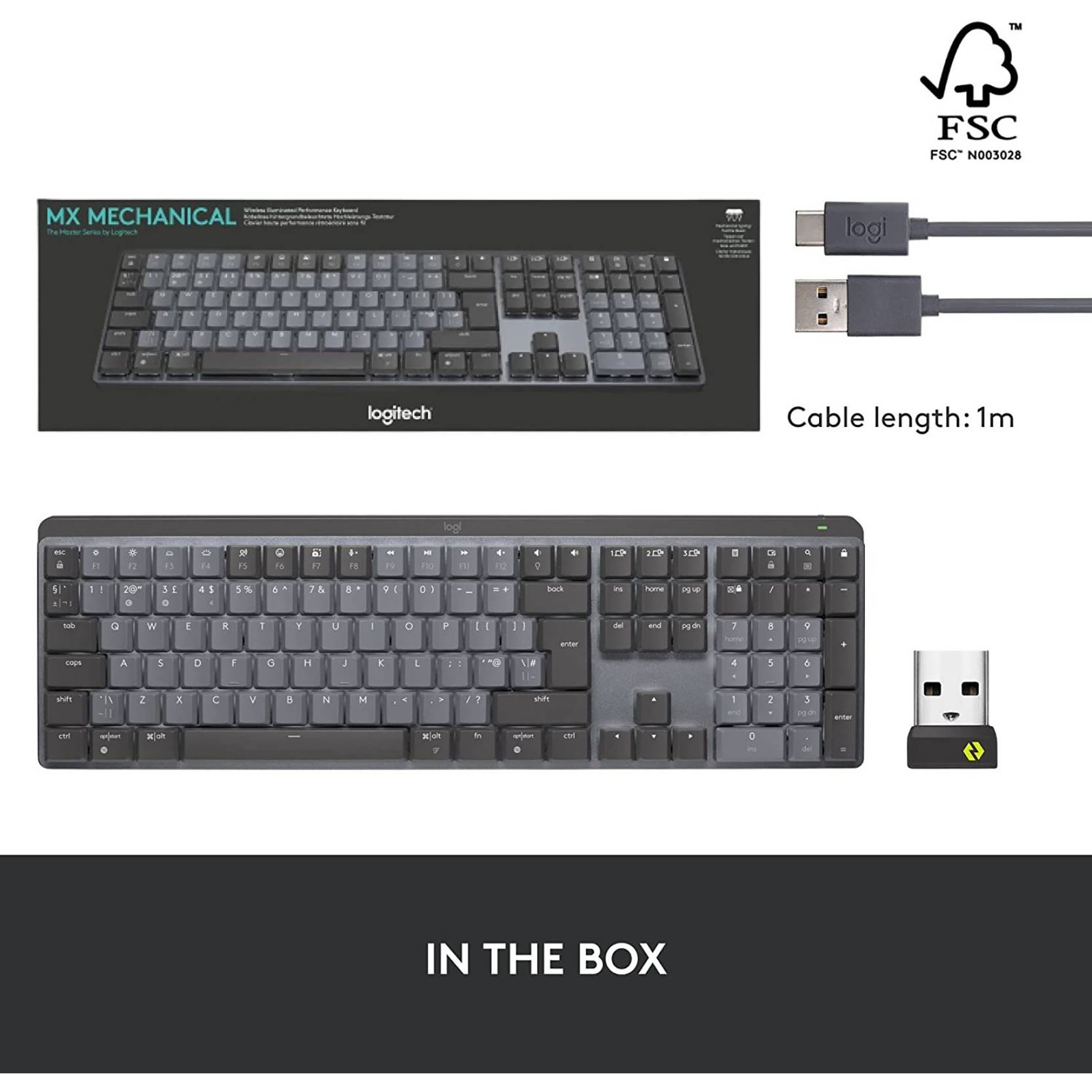 logitech MX Keys Mechanical Rechargeable Bluetooth Wireless Performance Keyboard with Multi Device Connectivity (Ambient Light Sensors, Graphite) logitech MX Keys Mechanical Rechargeable Bluetooth Wireless Performance Keyboard with Multi Device Connectivity (Ambient Light Sensors, Graphite)_11