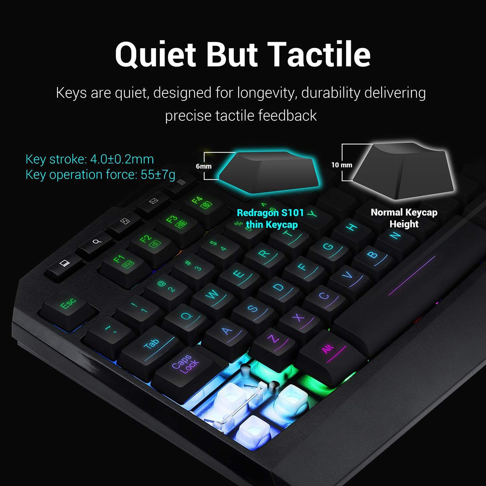 REDRAGON S101-BA 4-IN-1 Wired Gaming Keyboard & Mouse Combo (3200 DPI Adjustable, Spill Resistant, Black)_6