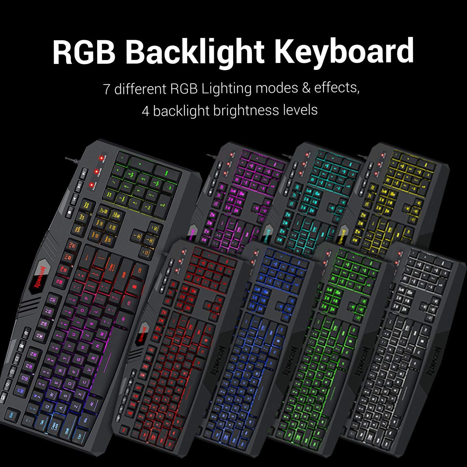 REDRAGON S101-BA 4-IN-1 Wired Gaming Keyboard & Mouse Combo (3200 DPI Adjustable, Spill Resistant, Black)_2