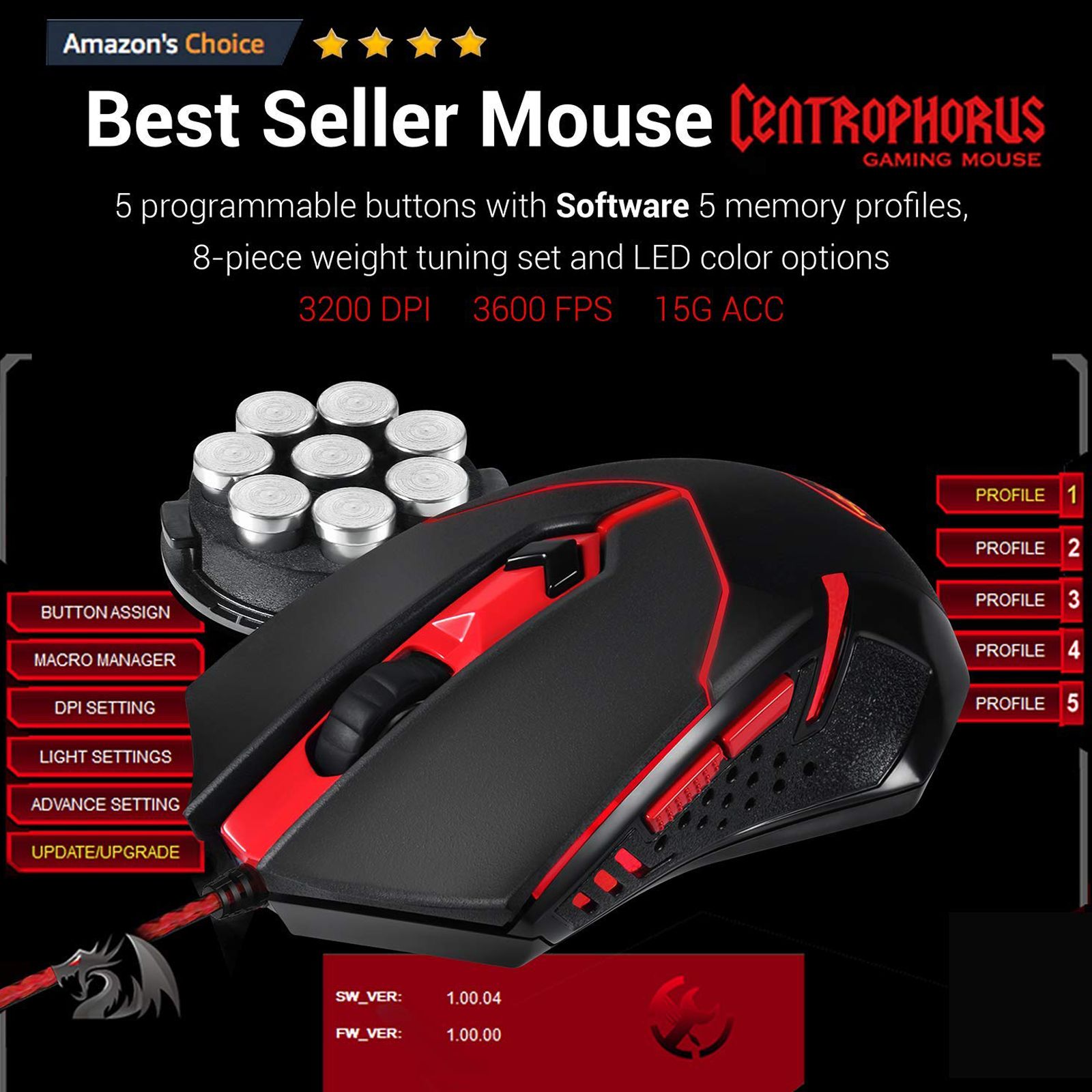 REDRAGON S101-BA 4-IN-1 Wired Gaming Keyboard & Mouse Combo (3200 DPI Adjustable, Spill Resistant, Black)_3
