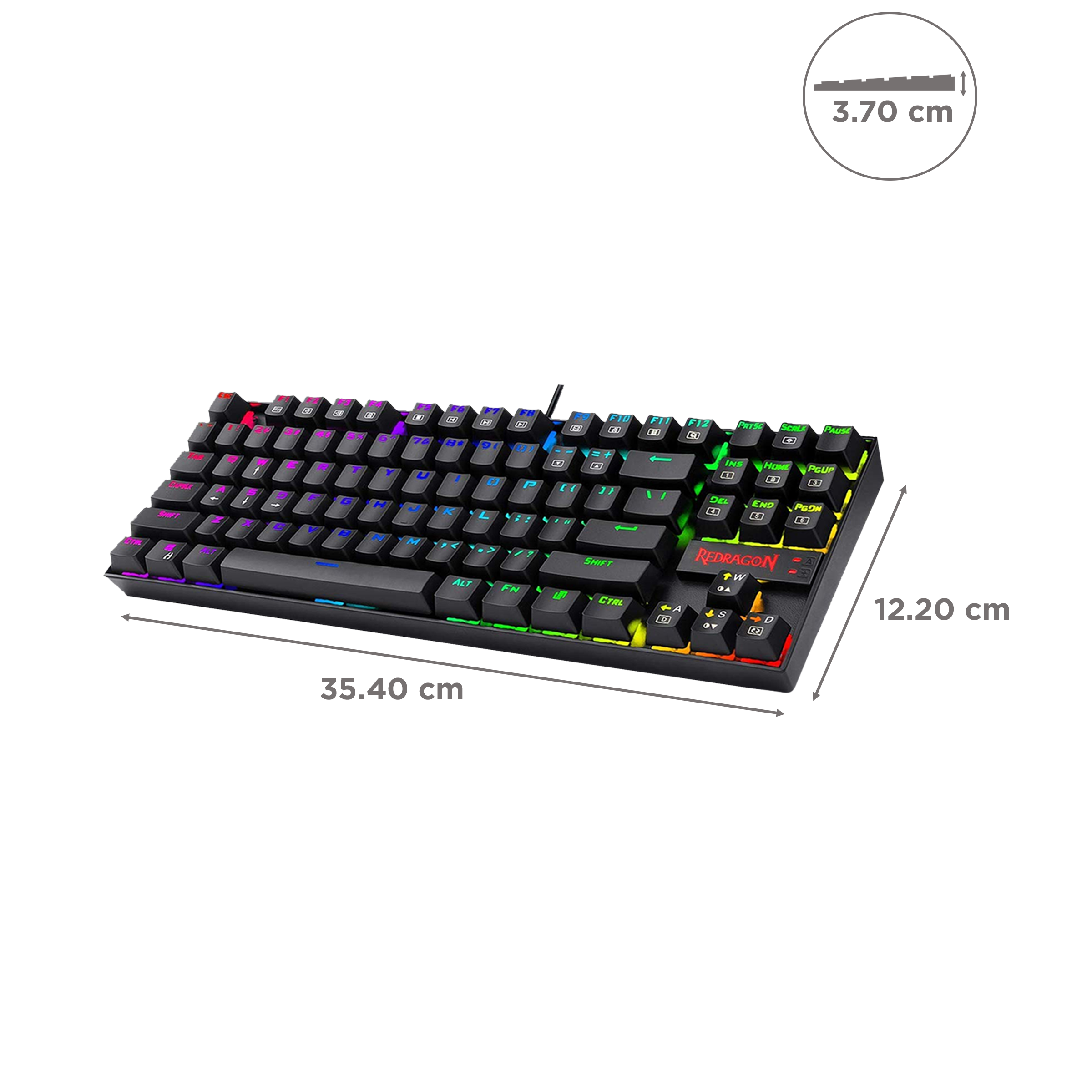 REDRAGON Kumara K552 RGB Wired Keyboard with RGB LED Backlit Keys (Custom Mechanical Switches, Black) REDRAGON Kumara K552 RGB Wired Keyboard with RGB LED Backlit Keys (Custom Mechanical Switches, Black)_3