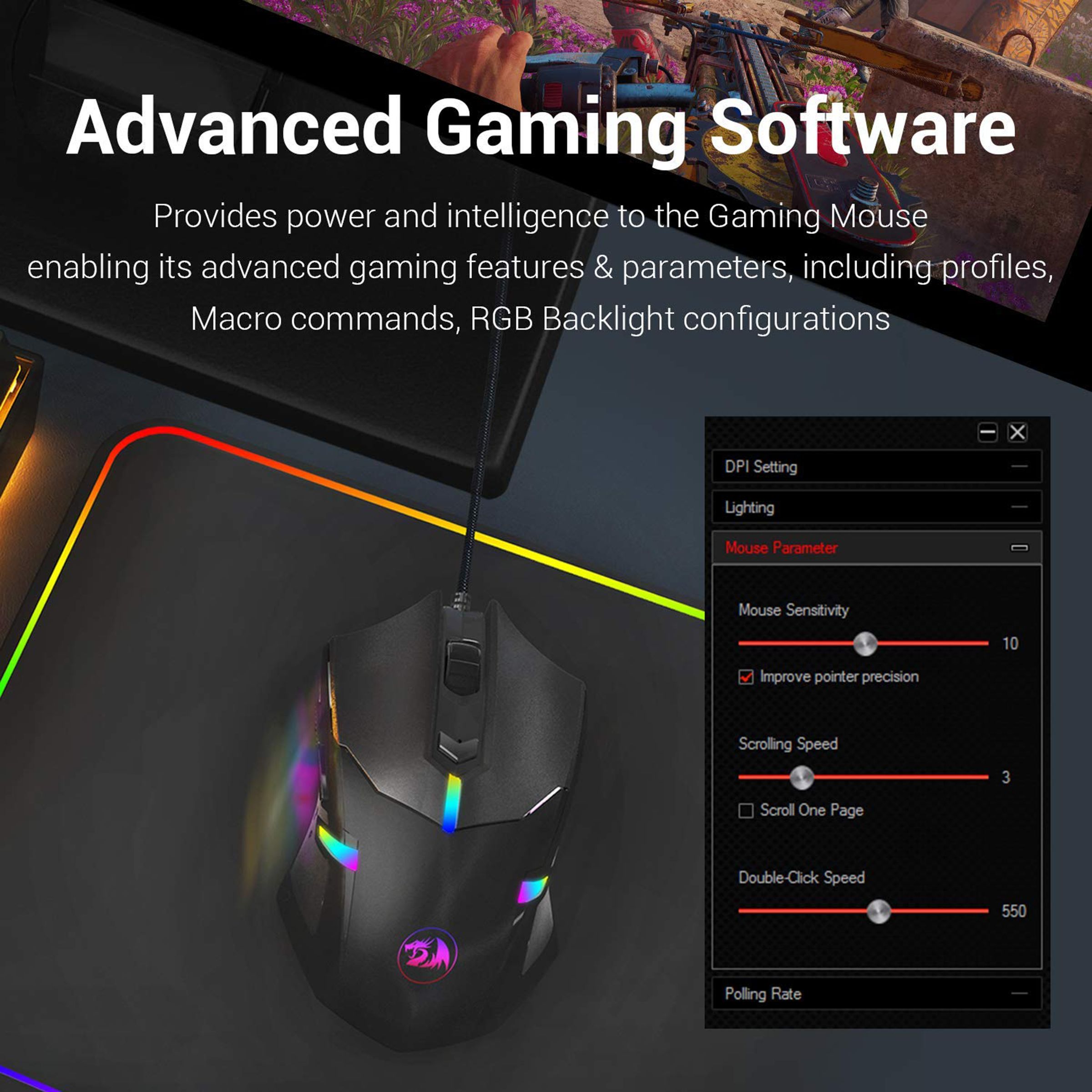 REDRAGON Centrophorus Wired Optical Gaming Mouse (7200 DPI Adjustable, Ergonomic Design, Black) REDRAGON Centrophorus Wired Optical Gaming Mouse (7200 DPI Adjustable, Ergonomic Design, Black)_7