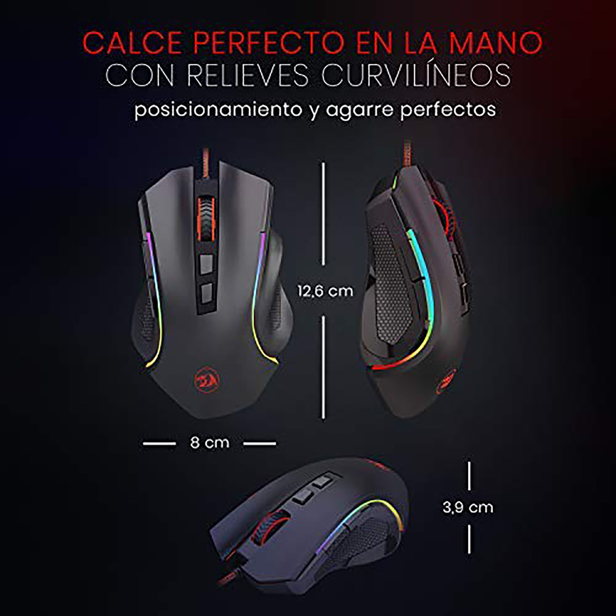 REDRAGON Griffin Wired Optical Gaming Mouse (7200 DPI Adjustable, Ergonomic Design, Black) REDRAGON Griffin Wired Optical Gaming Mouse (7200 DPI Adjustable, Ergonomic Design, Black)_16