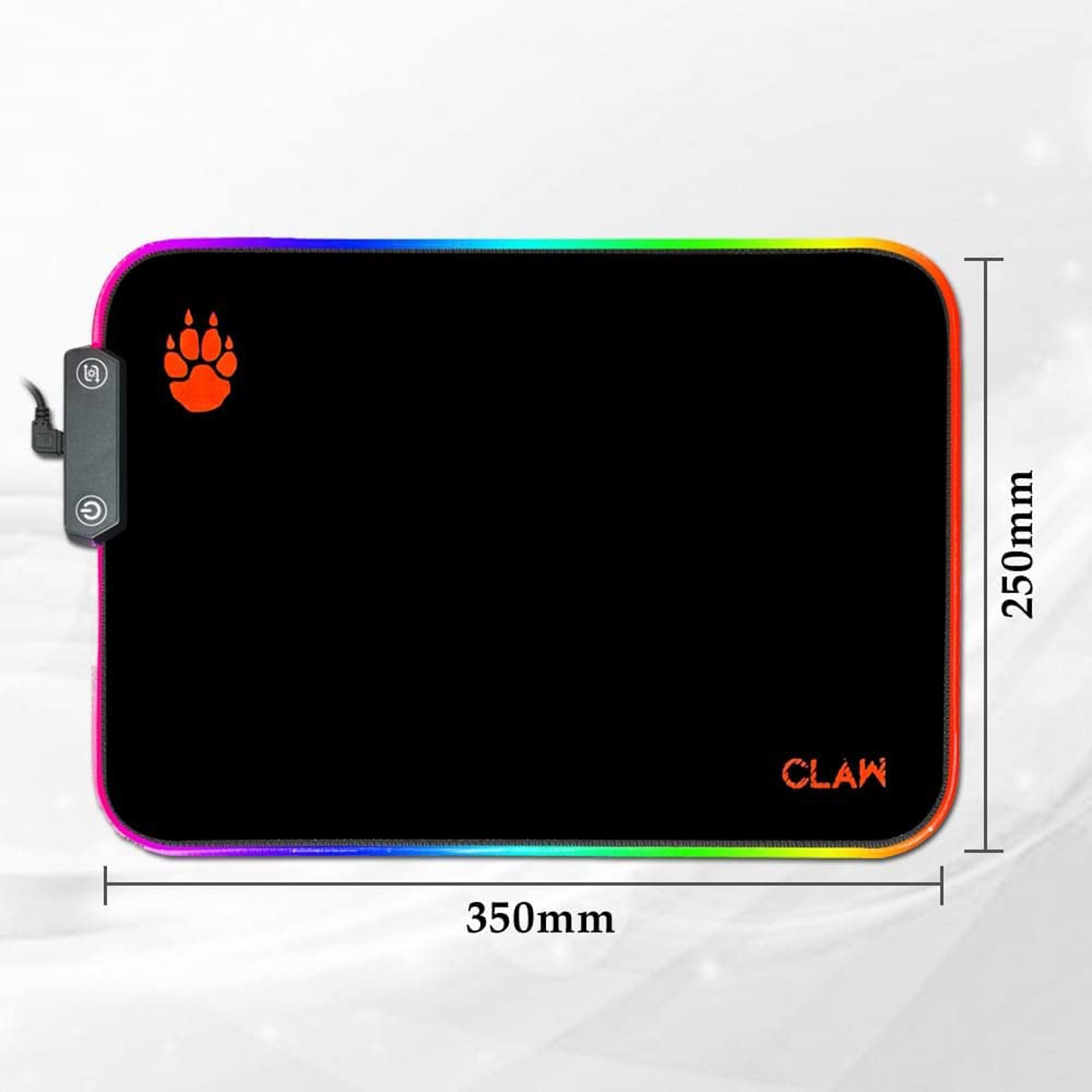 Claw Slide Gaming Mouse Pad (14 Spectrum RGB Backlight Modes, ST-MP25A-S, Black)_4