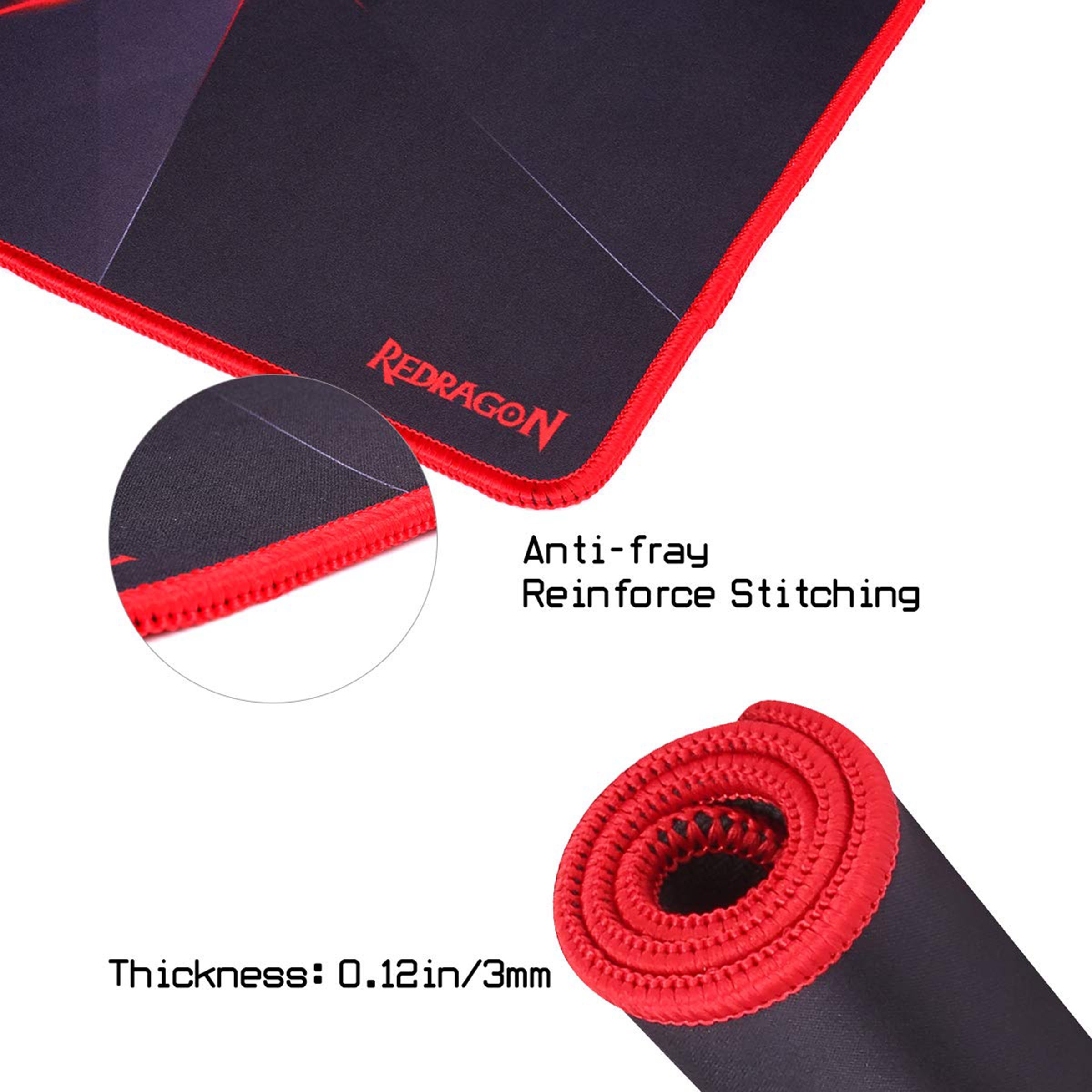 REDRAGON Capricorn P012 Gaming Mousepad (Non Slip Rubber Base, Black)_3