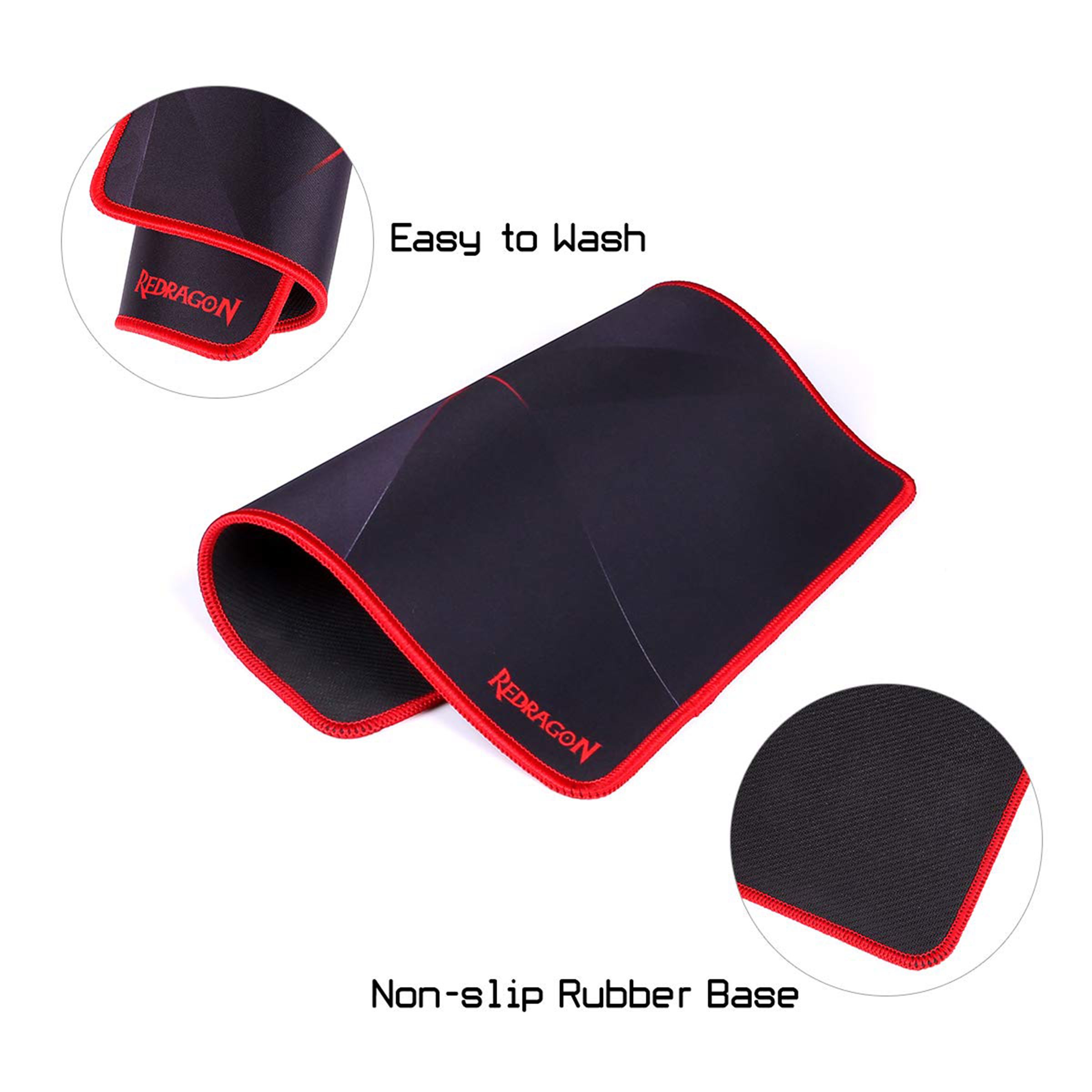 REDRAGON Capricorn P012 Gaming Mousepad (Non Slip Rubber Base, Black)_5