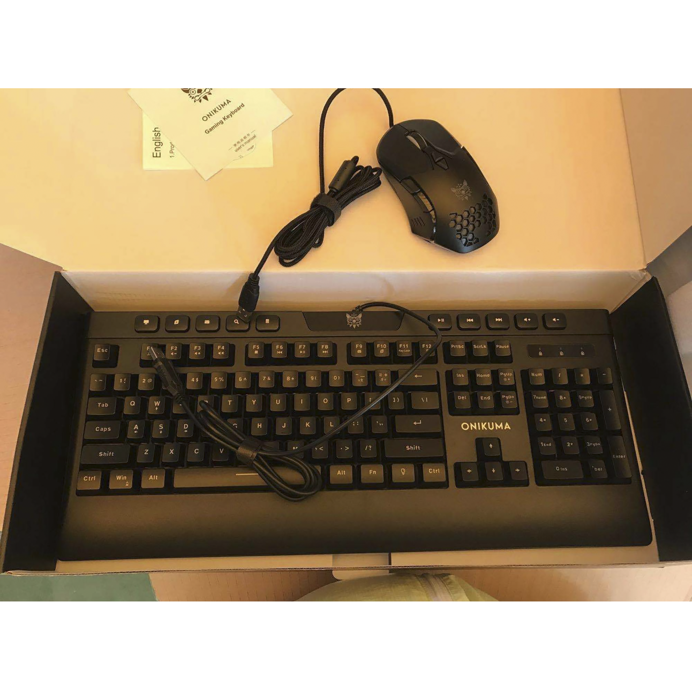 ONIKUMA G21 Plus Wired Gaming Keyboard & Mouse Combo (6400 DPI Adjustable, Waterproof Splash Design, Black)_7
