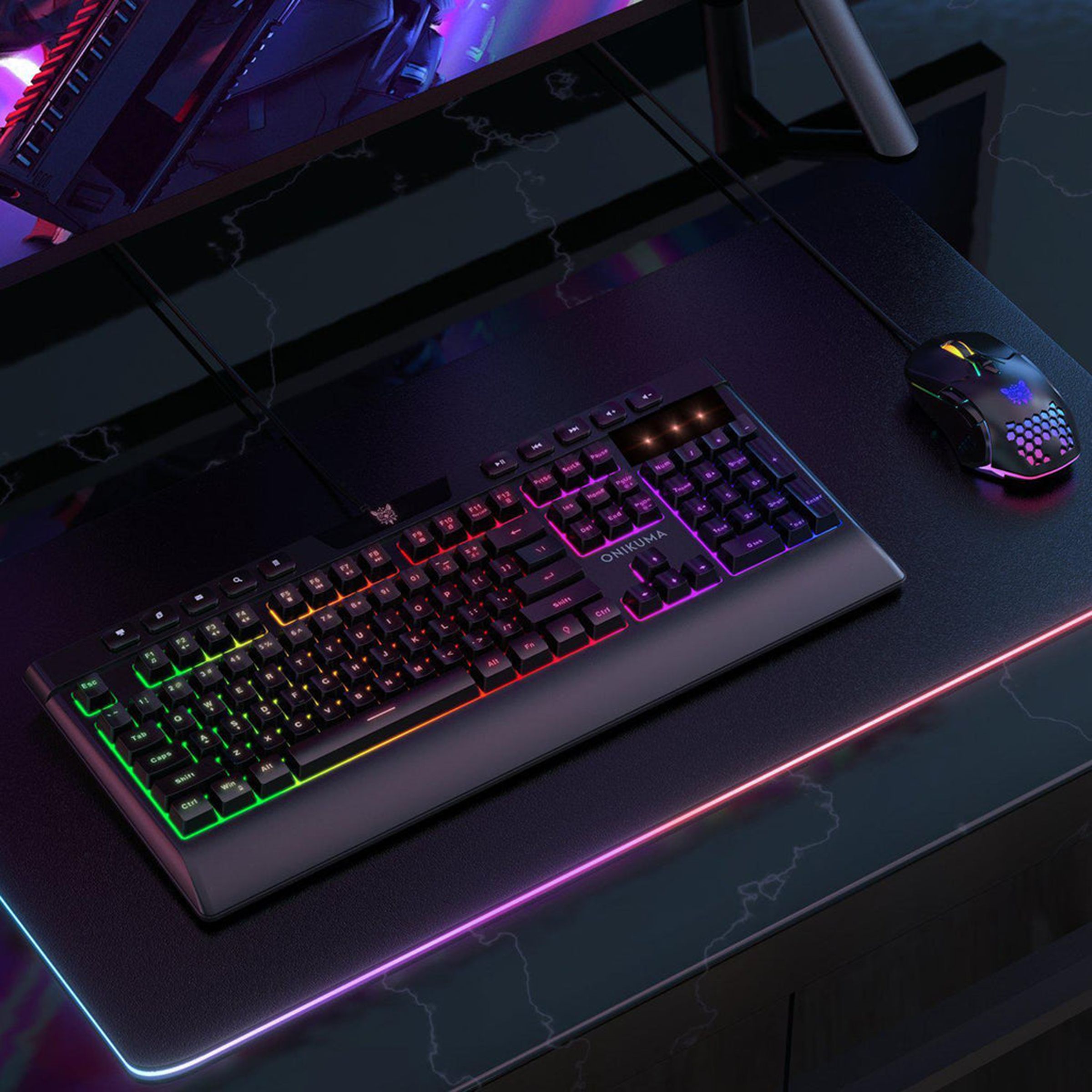 ONIKUMA G21 Plus Wired Gaming Keyboard & Mouse Combo (6400 DPI Adjustable, Waterproof Splash Design, Black)_10