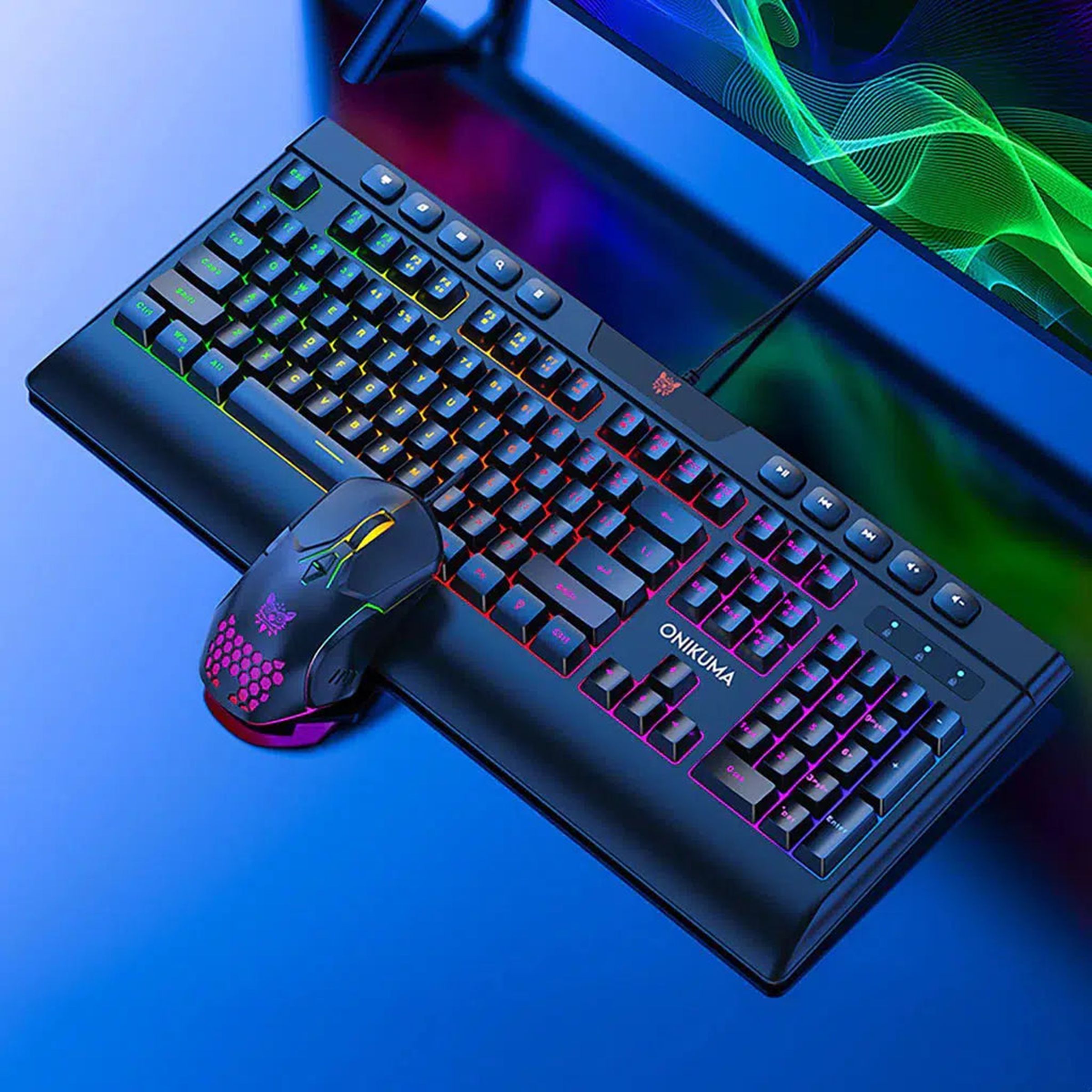 ONIKUMA G21 Plus Wired Gaming Keyboard & Mouse Combo (6400 DPI Adjustable, Waterproof Splash Design, Black)_11