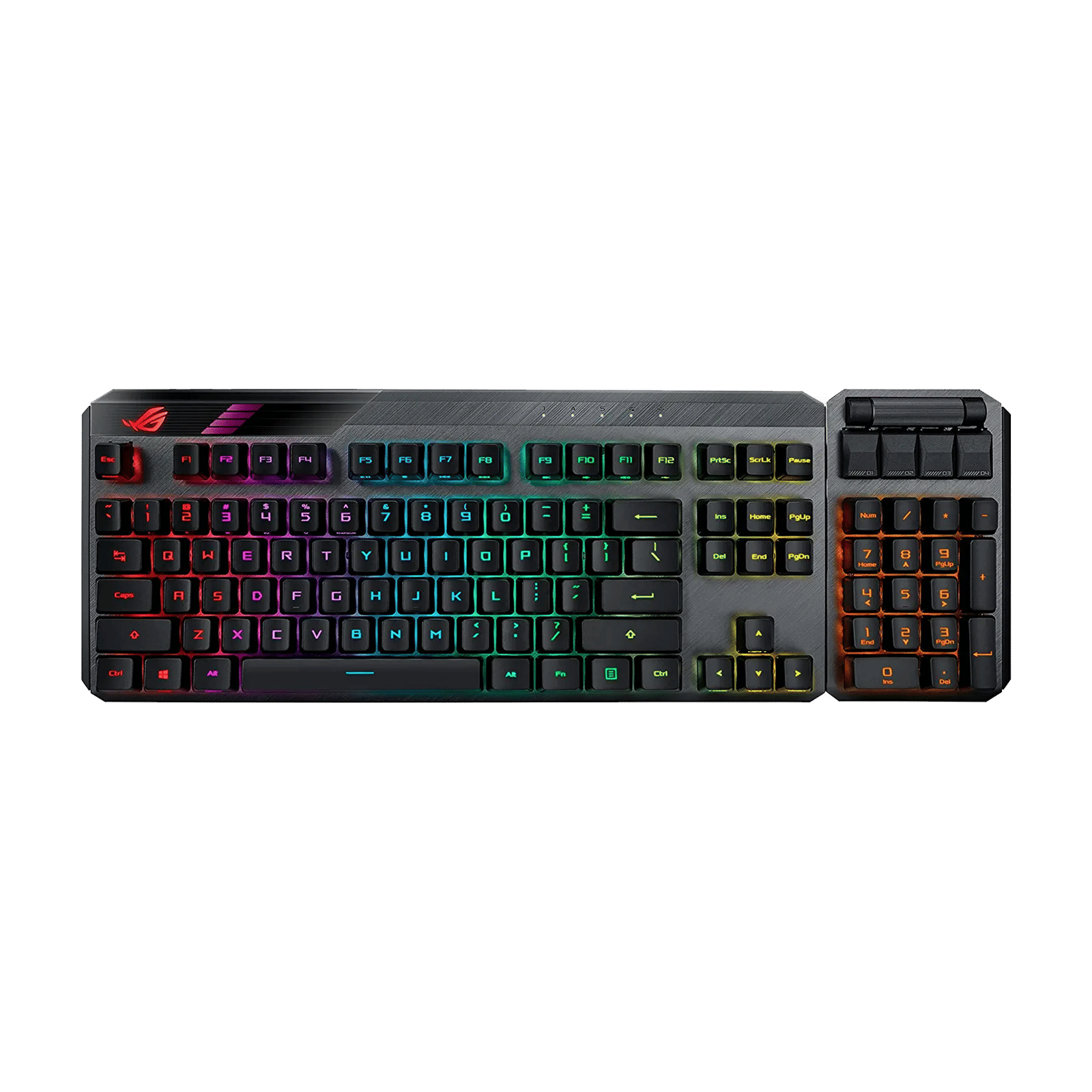 ASUS ROG Claymore II Rechargeable 2.4GHz Wired & Wireless Gaming Keyboard with Optical Mechanical Switches (Extra Customizable Clicky Hotkeys, Black) ASUS ROG Claymore II Rechargeable 2.4GHz Wired & Wireless Gaming Keyboard with Optical Mechanical Switches (Extra Customizable Clicky Hotkeys, Black)_1