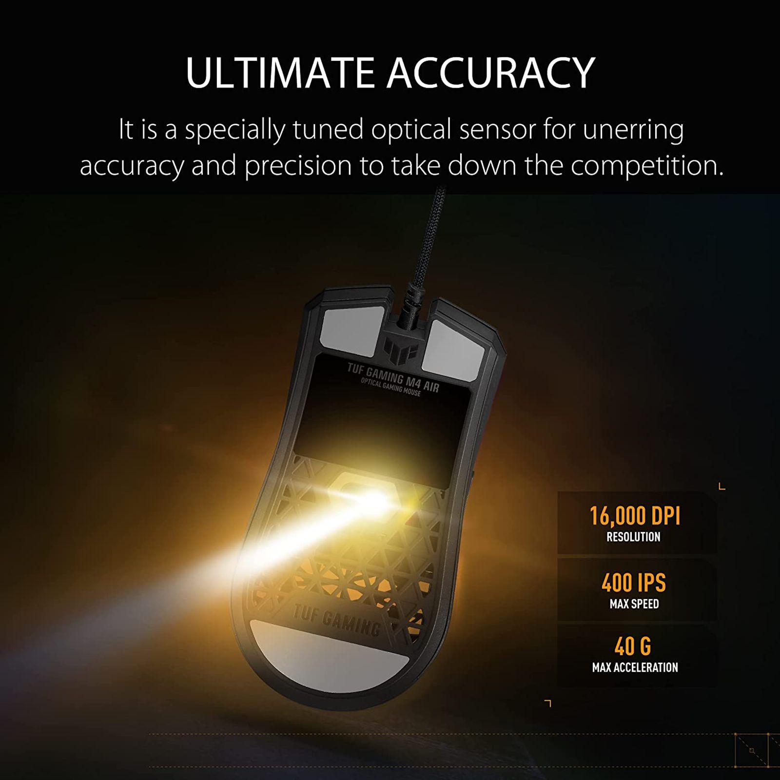 ASUS TUF M4 Air Wired Optical Gaming Mouse (16000 DPI, Ergonomic Design, Black) ASUS TUF M4 Air Wired Optical Gaming Mouse (16000 DPI, Ergonomic Design, Black)_8