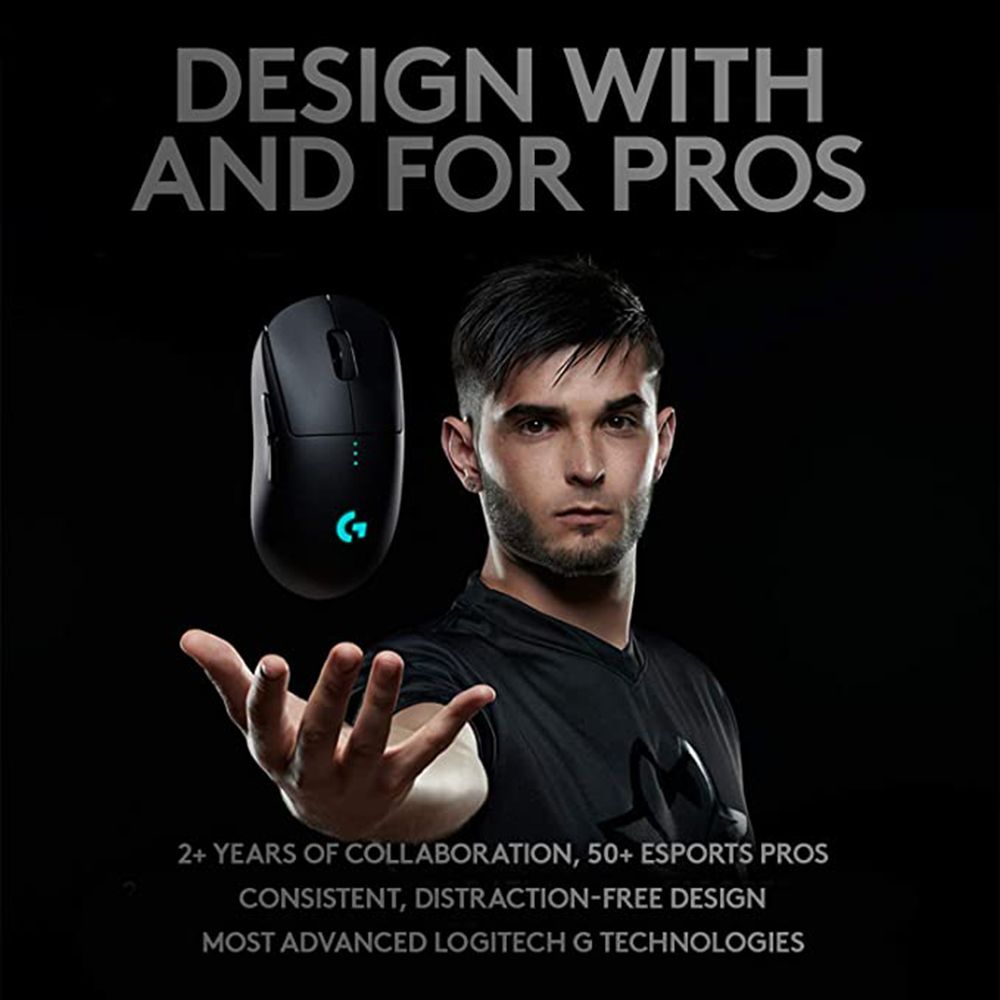 logitech Pro Wireless Optical Gaming Mouse (25600 DPI Adjustable, RGB Backlit, Black) logitech Pro Wireless Optical Gaming Mouse (25600 DPI Adjustable, RGB Backlit, Black)_6