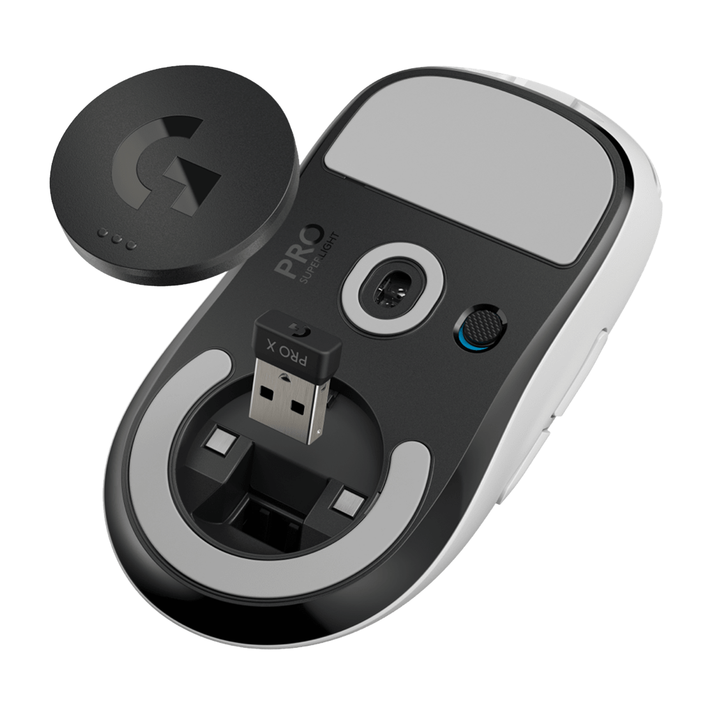logitech PRO X Rechargeable Wireless Optical Gaming Mouse (25600 DPI Adjustable, Click Tensioning System, White)_9