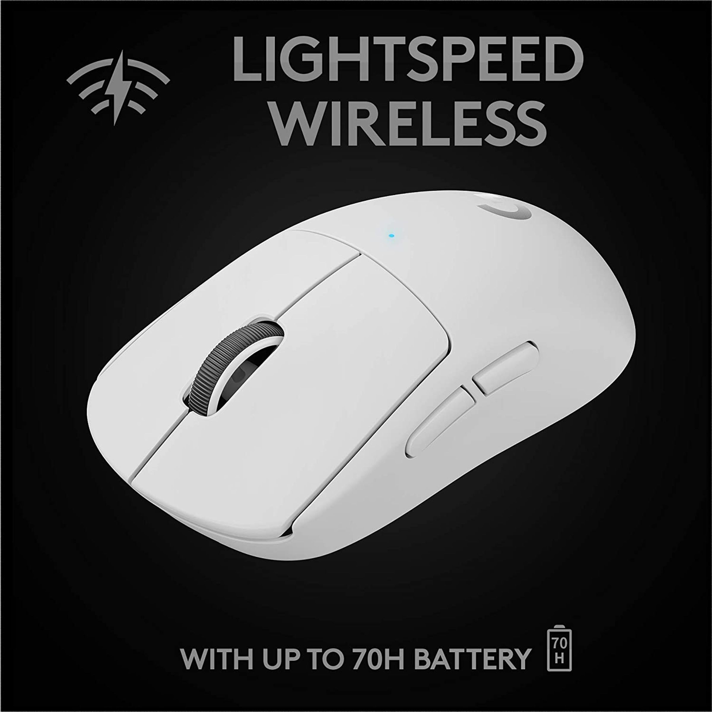 logitech PRO X Rechargeable Wireless Optical Gaming Mouse (25600 DPI Adjustable, Click Tensioning System, White)_15
