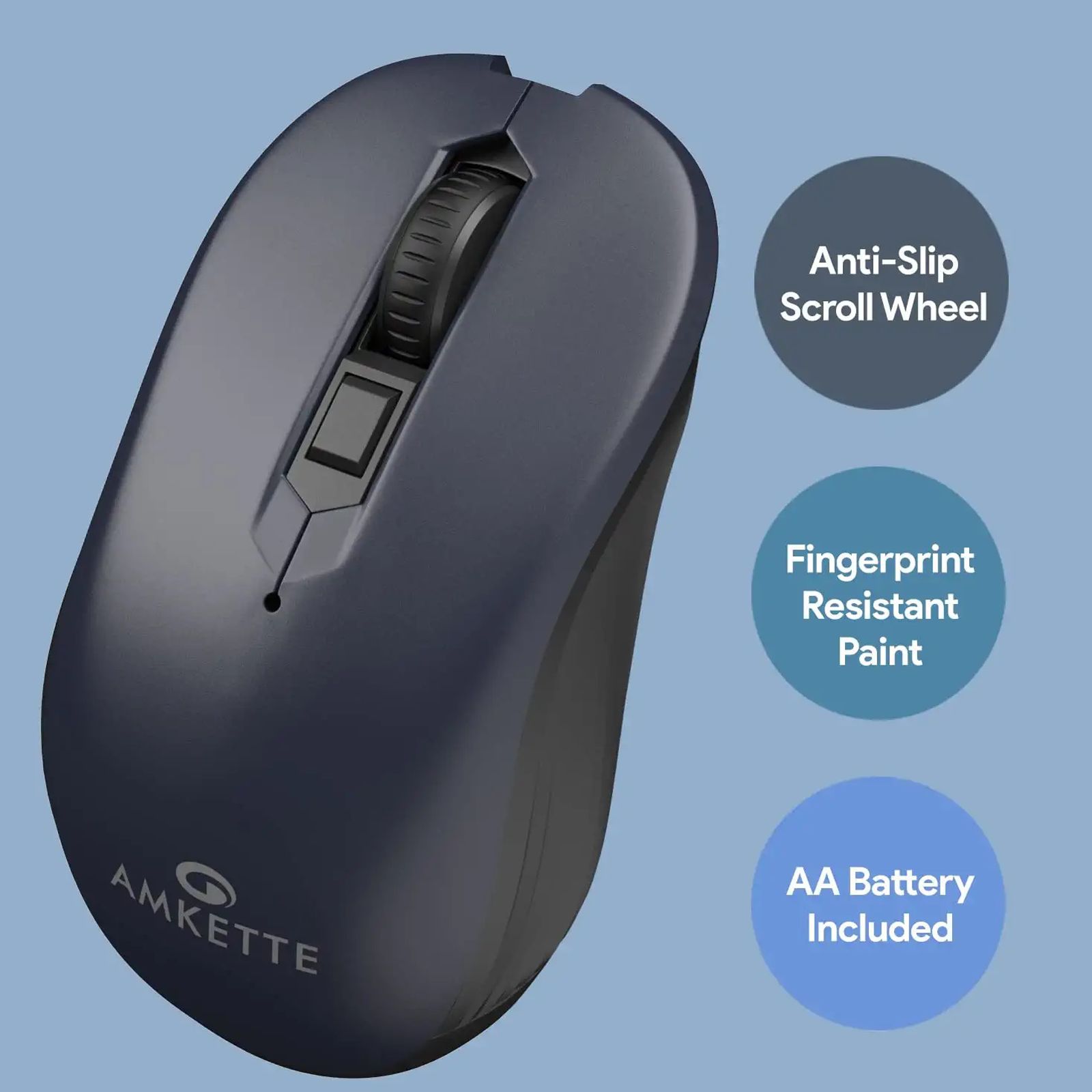AMKETTE Hush Pro Pixel Wired Optical Gaming Mouse with Silent Click Buttons (1600 DPI Adjustable, Ergonomic Design, Black)_8