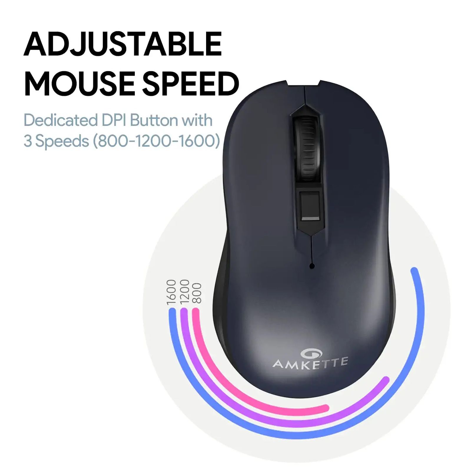 AMKETTE Hush Pro Pixel Wired Optical Gaming Mouse with Silent Click Buttons (1600 DPI Adjustable, Ergonomic Design, Black)_10