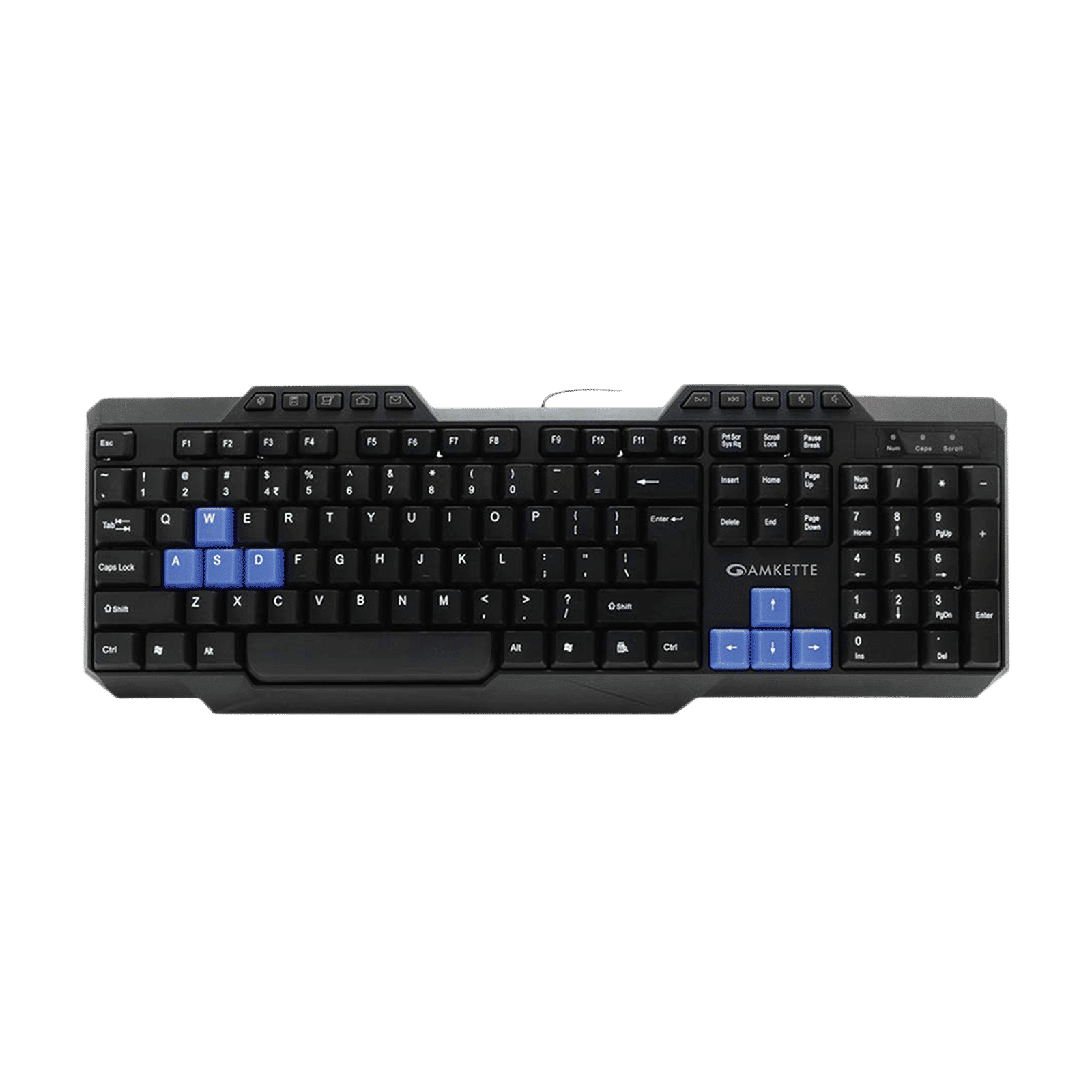 AMKETTE Xcite Neo Wired Keyboard with Backlit Keys (Spill Resistant, Black) AMKETTE Xcite Neo Wired Keyboard with Backlit Keys (Spill Resistant, Black)_1