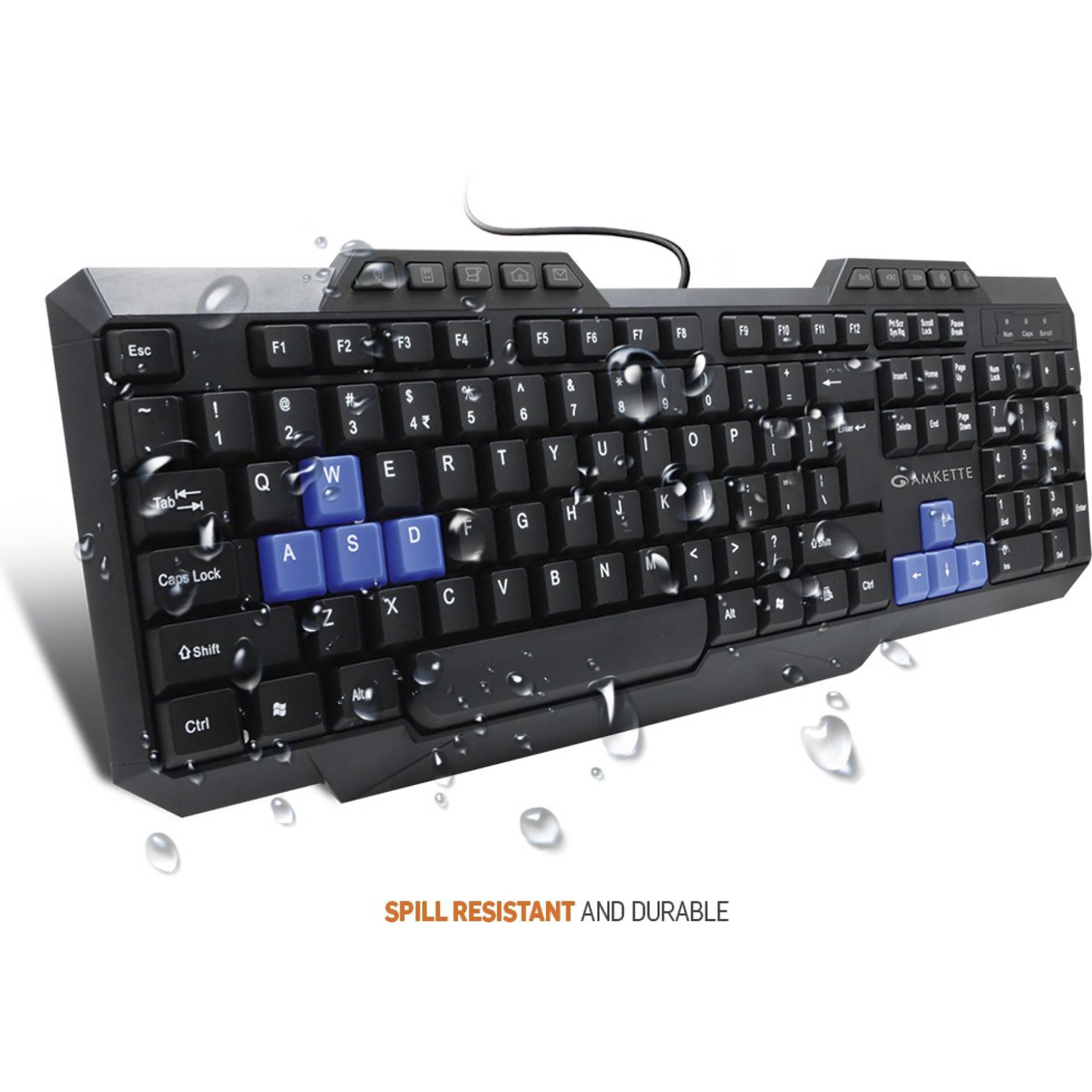 AMKETTE Xcite Neo Wired Keyboard with Backlit Keys (Spill Resistant, Black) AMKETTE Xcite Neo Wired Keyboard with Backlit Keys (Spill Resistant, Black)_5