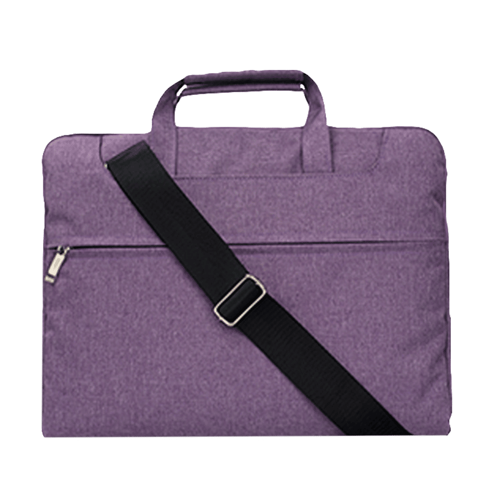 in base Denim Laptop Sling Bag for 15.4 Inch Laptop (Water Resistant, Purple) in base Denim Laptop Sling Bag for 15.4 Inch Laptop (Water Resistant, Purple)_1