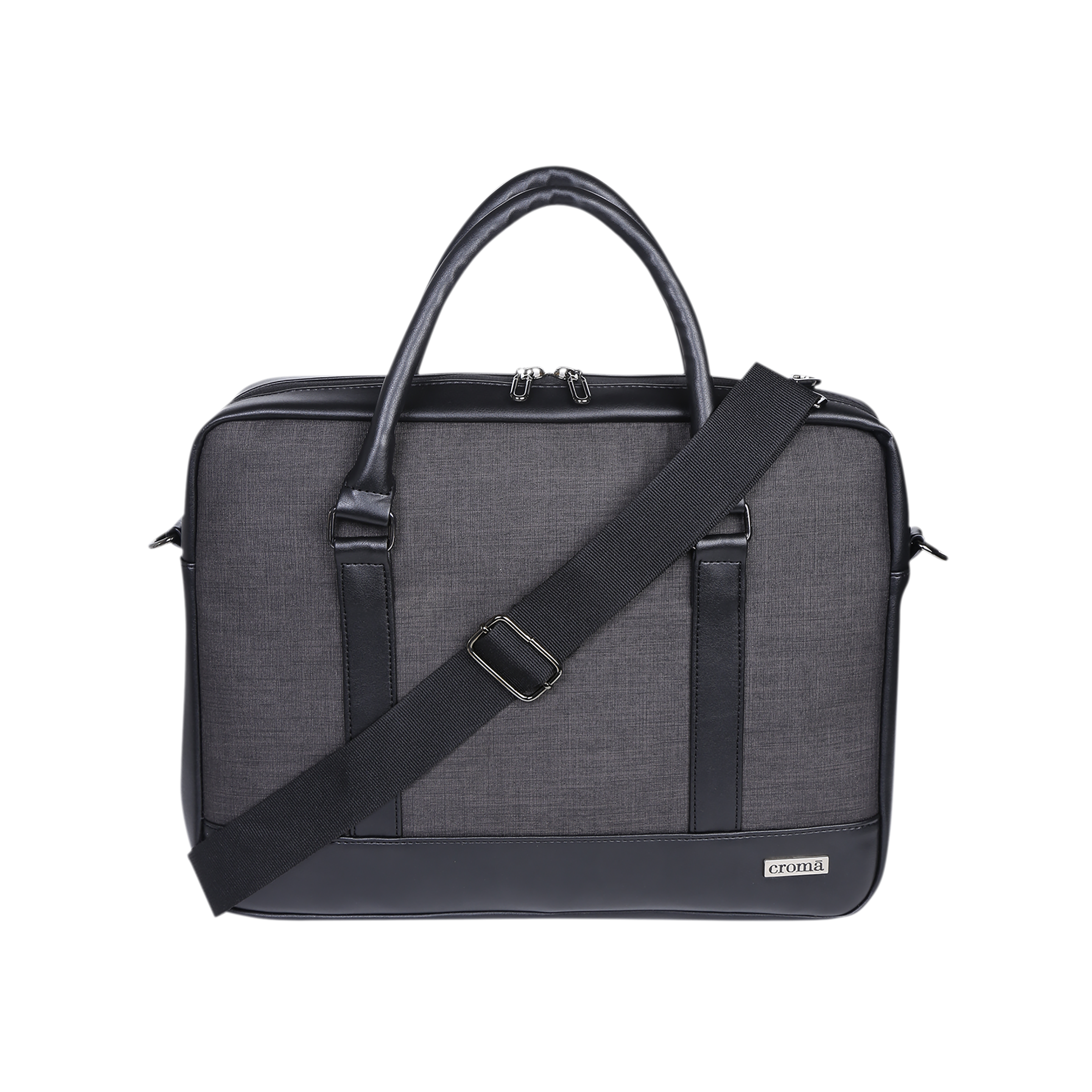 Croma Classic Polyester Laptop Sling Bag for 15.6 Inch Laptop (Water Resistant, Black)_1