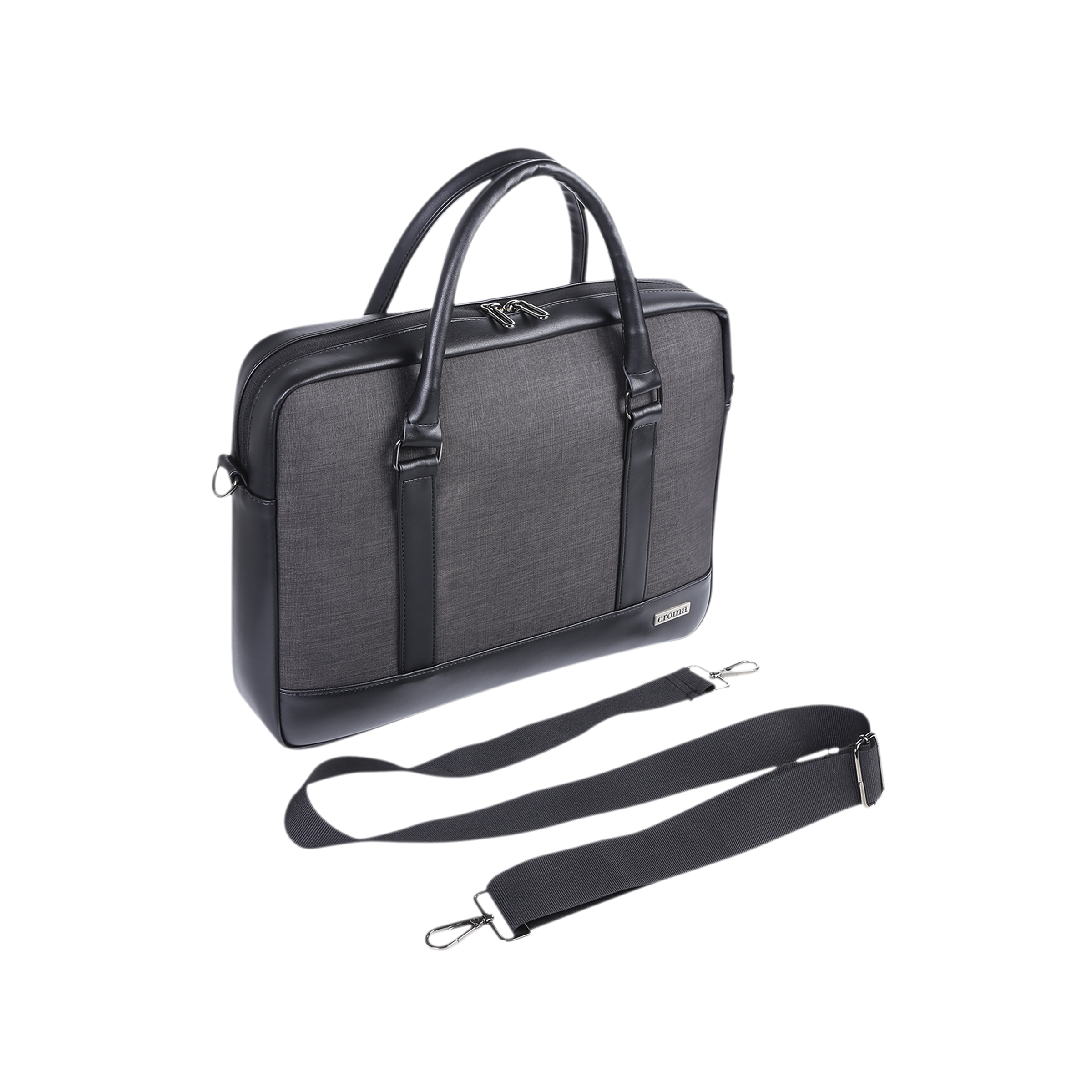 Croma Classic Polyester Laptop Sling Bag for 15.6 Inch Laptop (Water Resistant, Black)_9