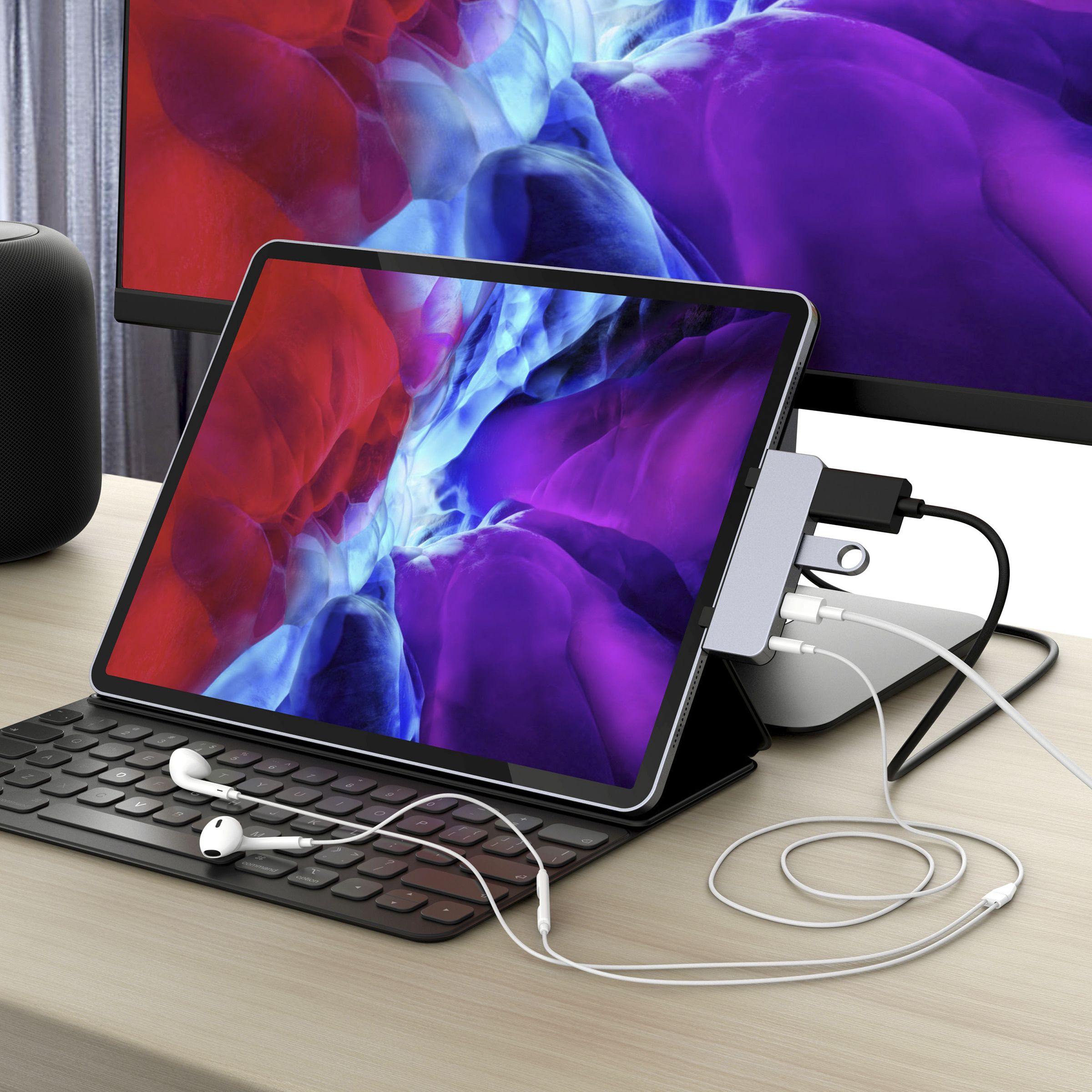 HyperDrive 4-in-1 USB 3.0 Type C to USB 3.1 Type A, USB 3.0 Type C, HDMI Type A, 3.5mm Stereo USB Hub (Pass-Through Charging, Space Grey)_5
