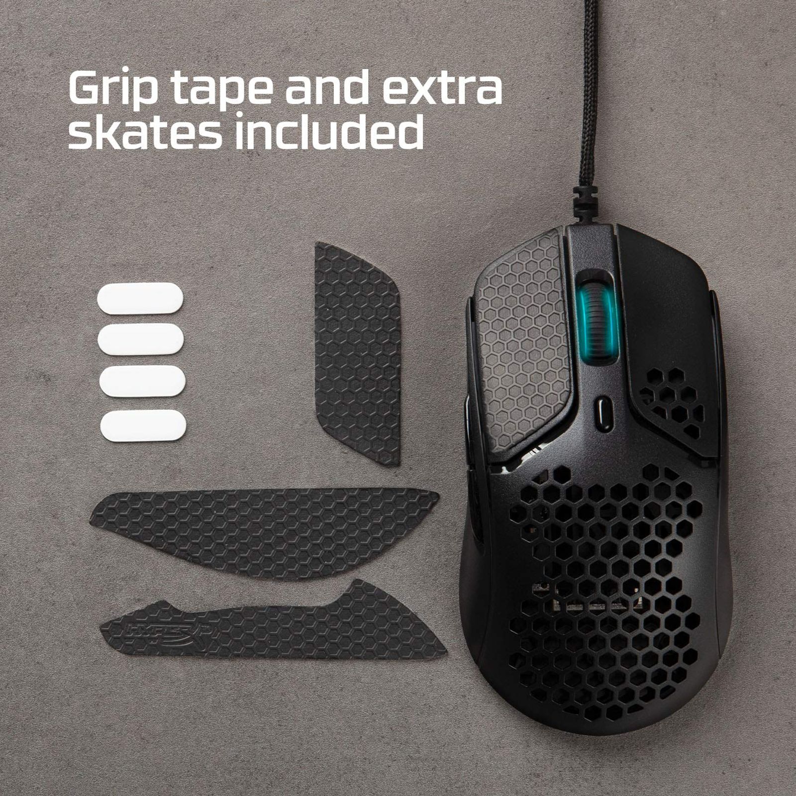 HyperX Pulsefire Haste Wired Optical Gaming Mouse with Customizable Buttons (16000 DPI, Ultra-Light Hex Shell Design, Black) HyperX Pulsefire Haste Wired Optical Gaming Mouse with Customizable Buttons (16000 DPI, Ultra-Light Hex Shell Design, Black)_19