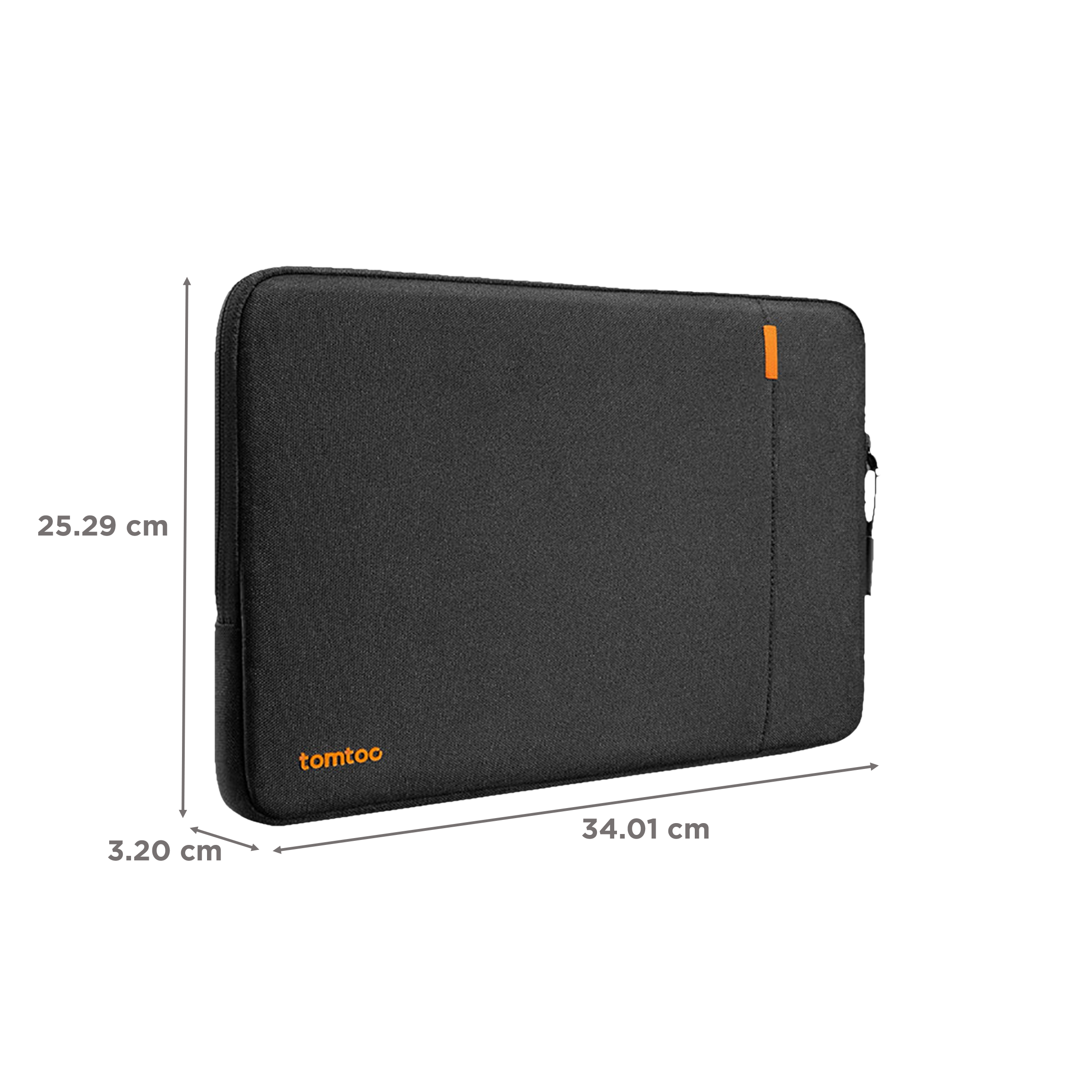 tomtoc Defender Recycled Fabrics Laptop Sleeve for 13.5, 14 & 14.4 Inch Laptop (Water Resistant, Black)_2
