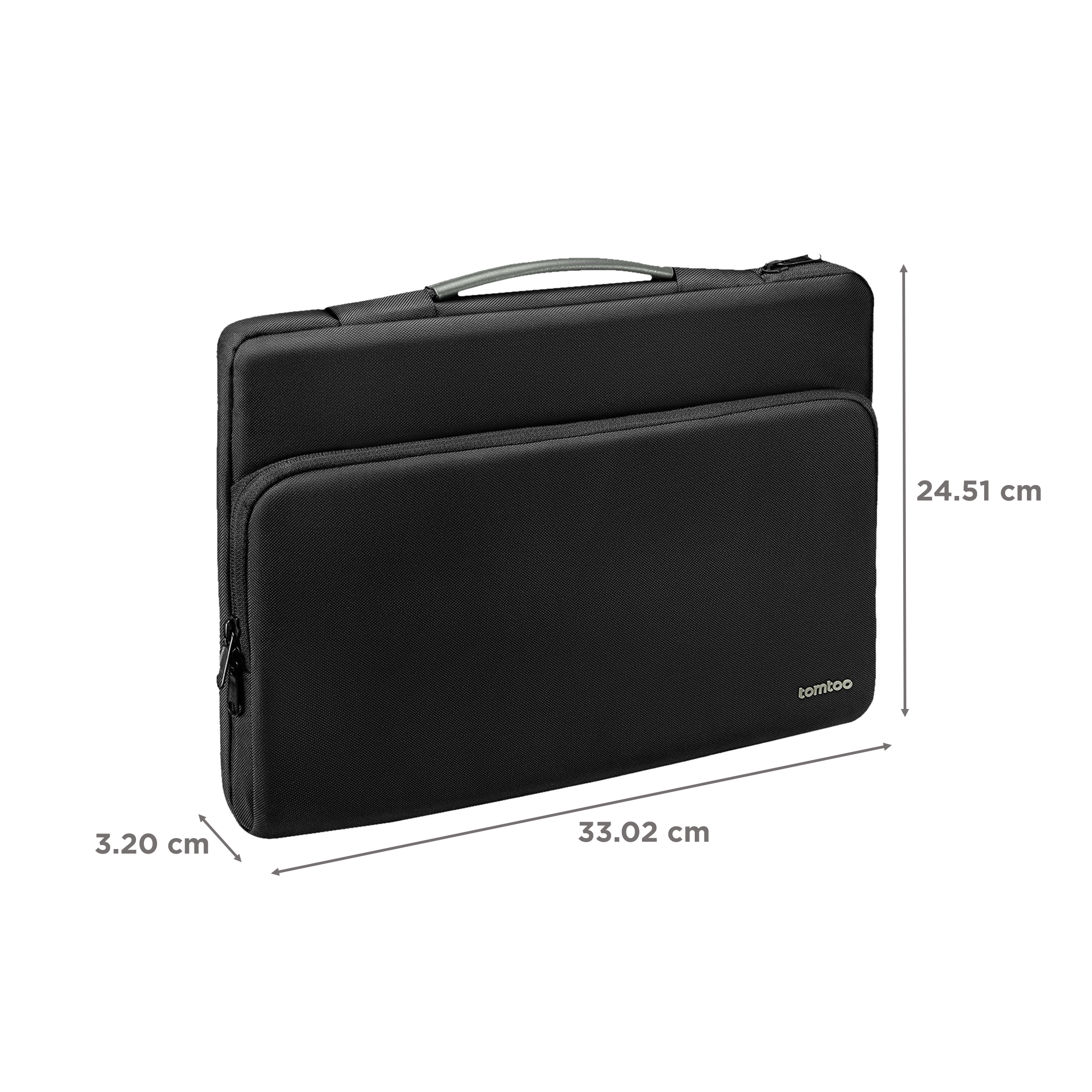 tomtoc Defender Recycled Fabrics Laptop Sleeve for 16 Inch Laptop (360 Superior Protection, Black)_2