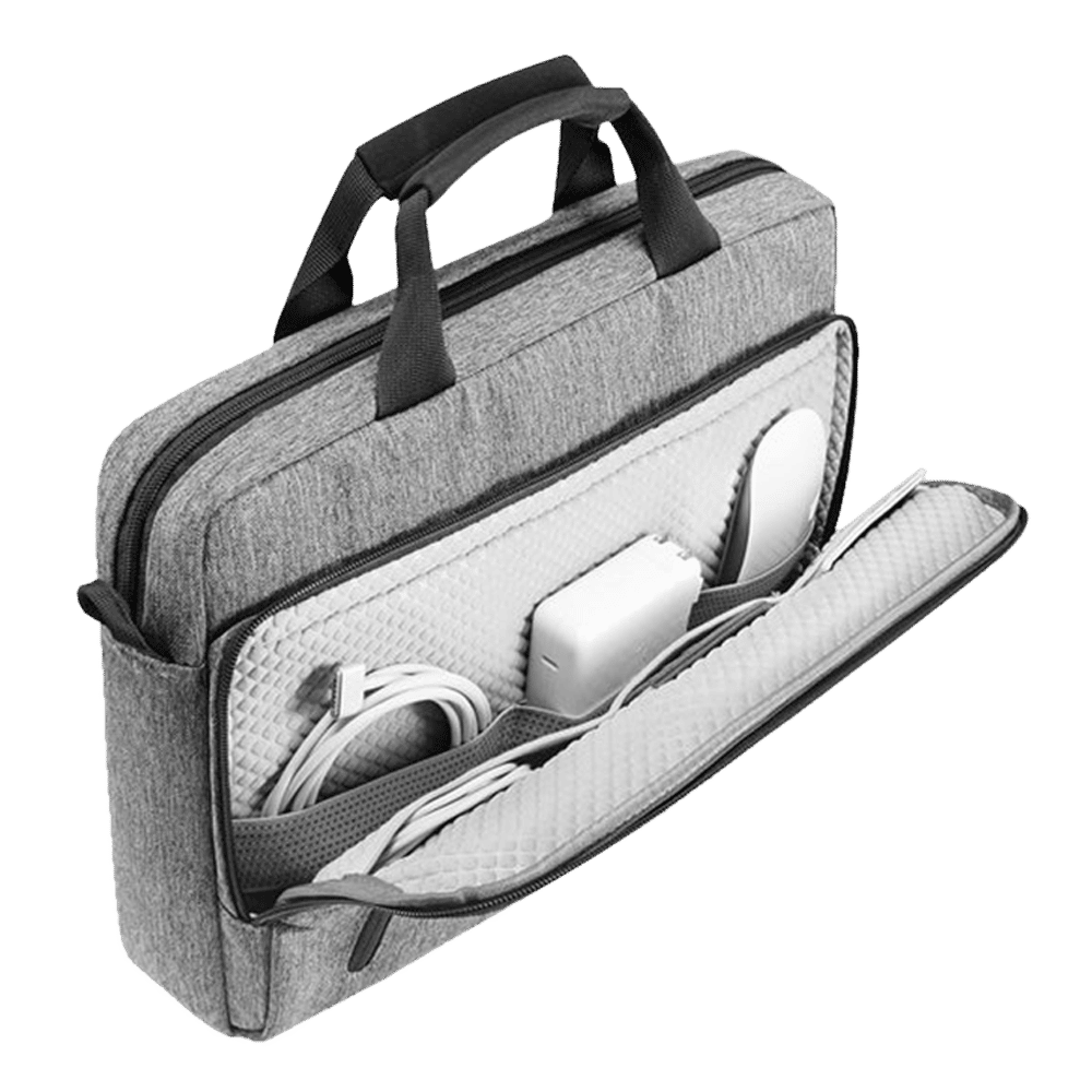 tomtoc Defender Fabric Laptop Sling Bag for 16 Inch Laptop (Water Repellent, Grey)_4