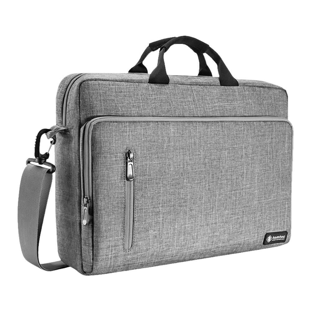 tomtoc Defender Fabric Laptop Sling Bag for 16 Inch Laptop (Water Repellent, Grey)_5