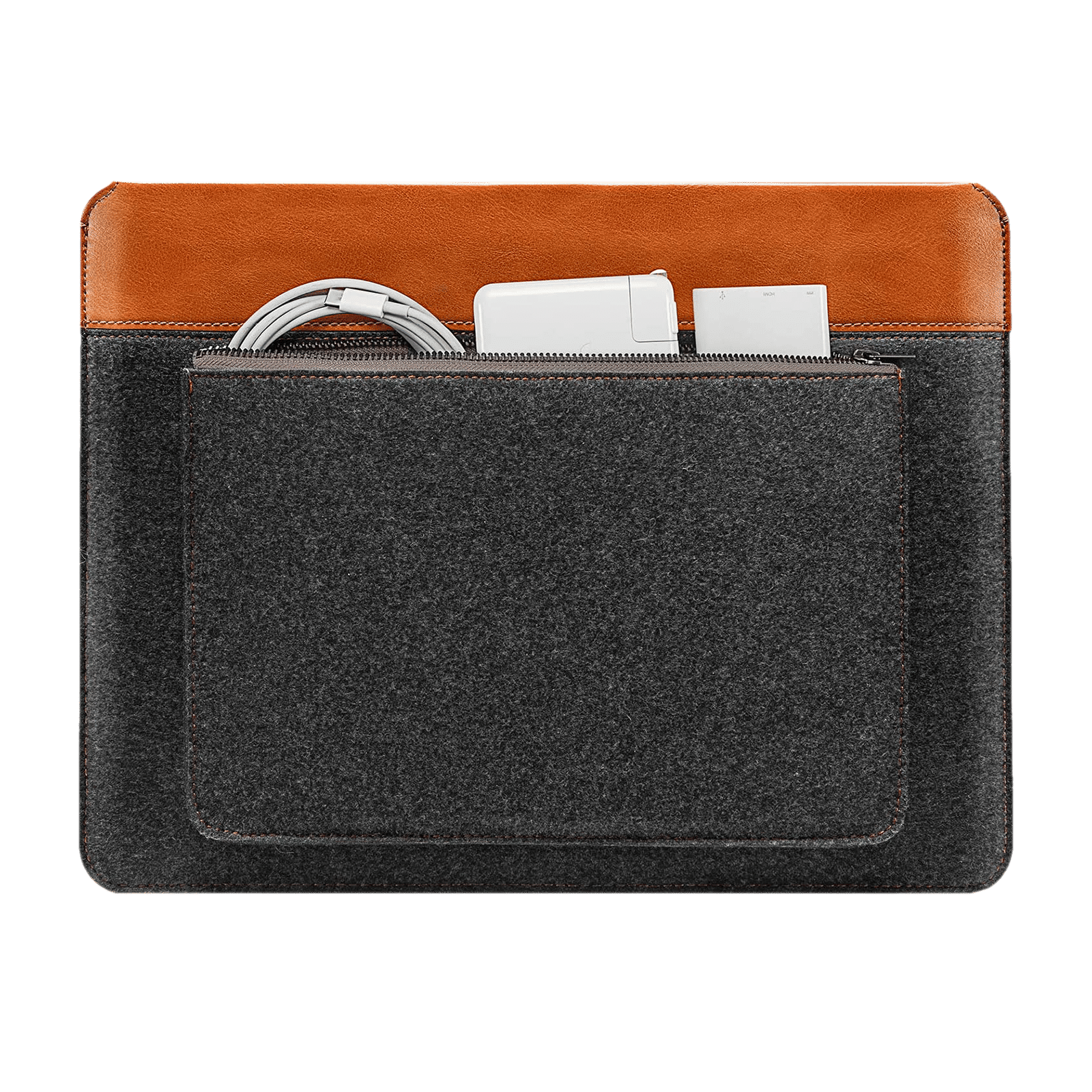 tomtoc Vintage Polyurethane Leather Laptop Sleeve for 13, 14 & 16 Inch Laptop (Intelligent Magnet Closure, Grey) tomtoc Vintage Polyurethane Leather Laptop Sleeve for 13, 14 & 16 Inch Laptop (Intelligent Magnet Closure, Grey)_9