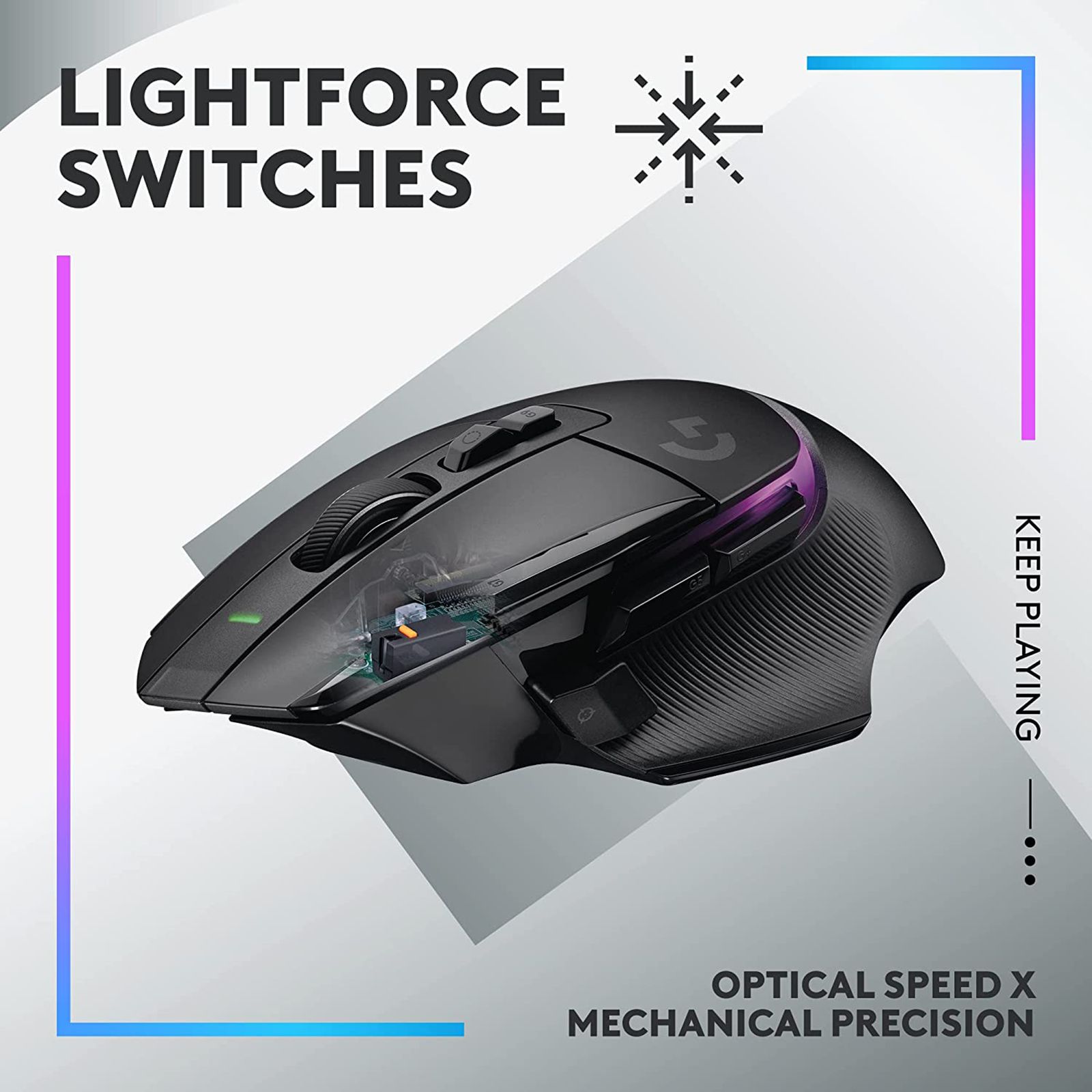 logitech G502 X Plus Rechargeable Wireless Optical Gaming Mouse (25600 DPI Adjustable, Dual-Mode Scroll Wheel, Black) logitech G502 X Plus Rechargeable Wireless Optical Gaming Mouse (25600 DPI Adjustable, Dual-Mode Scroll Wheel, Black)_12
