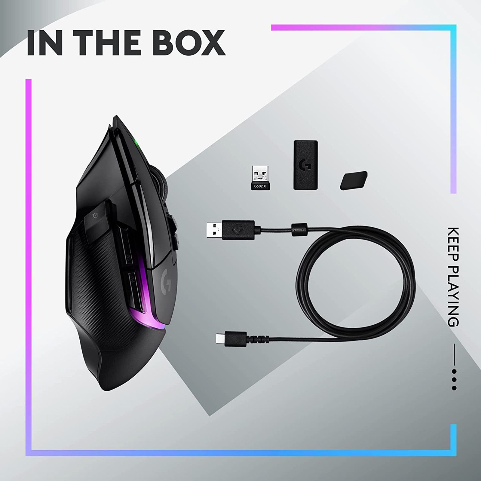 logitech G502 X Plus Rechargeable Wireless Optical Gaming Mouse (25600 DPI Adjustable, Dual-Mode Scroll Wheel, Black) logitech G502 X Plus Rechargeable Wireless Optical Gaming Mouse (25600 DPI Adjustable, Dual-Mode Scroll Wheel, Black)_13