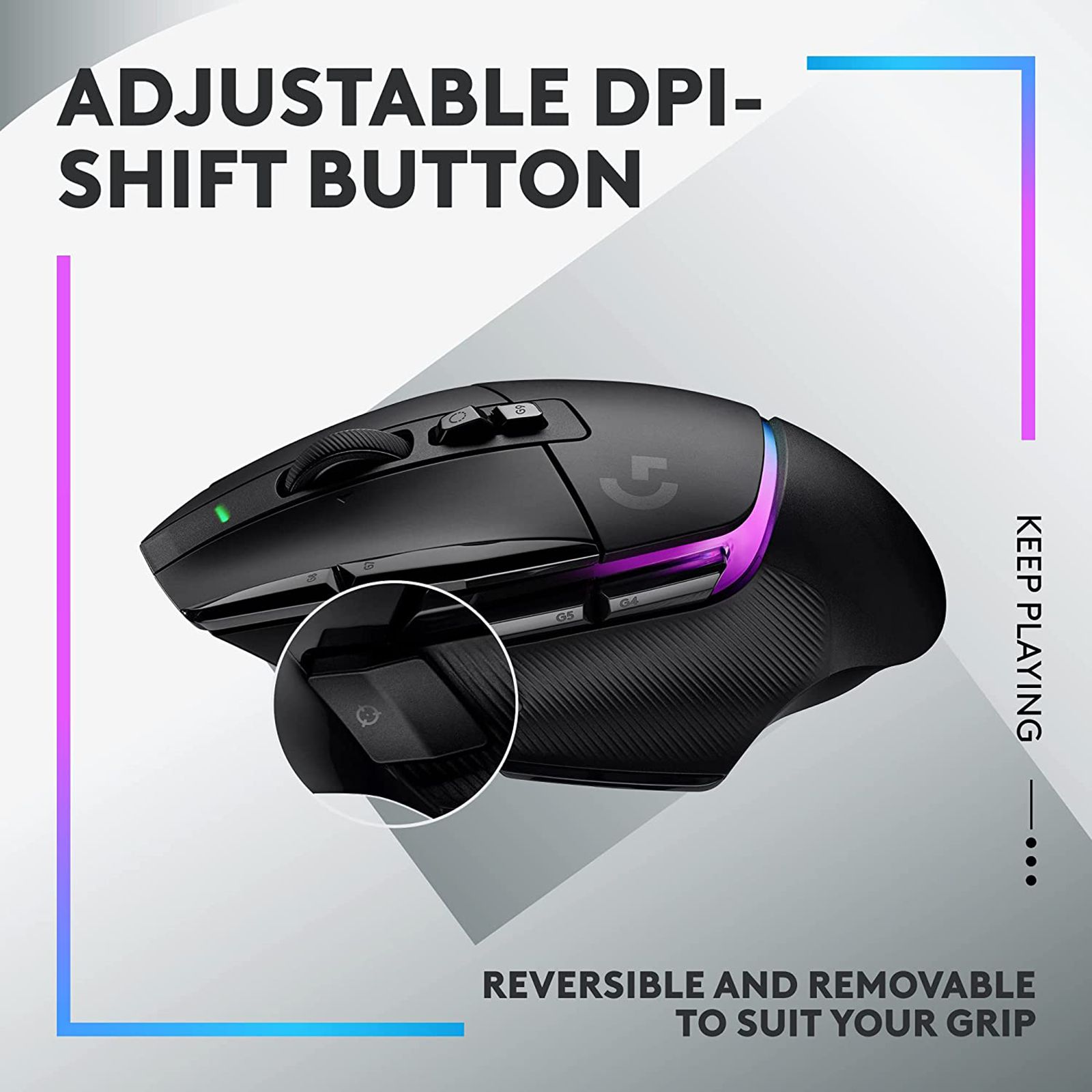 logitech G502 X Plus Rechargeable Wireless Optical Gaming Mouse (25600 DPI Adjustable, Dual-Mode Scroll Wheel, Black) logitech G502 X Plus Rechargeable Wireless Optical Gaming Mouse (25600 DPI Adjustable, Dual-Mode Scroll Wheel, Black)_8