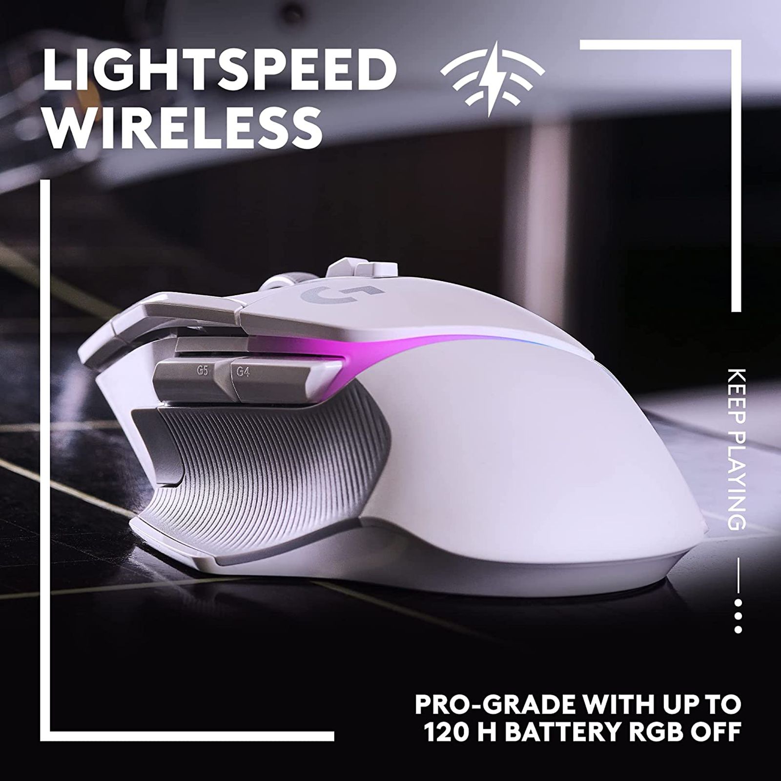 logitech G502 X Plus Rechargeable Wireless Optical Gaming Mouse (25600 DPI(Adjustable), Dual-Mode Scroll Wheel, White)_15